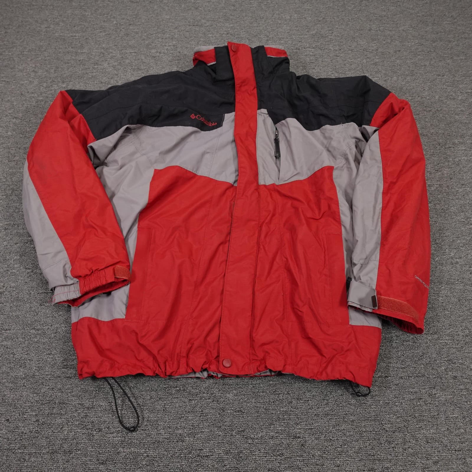 Columbia Jacket Mens Large Red Bugaboo Interchange Omni-Tech Ski 3-in-1 Winter