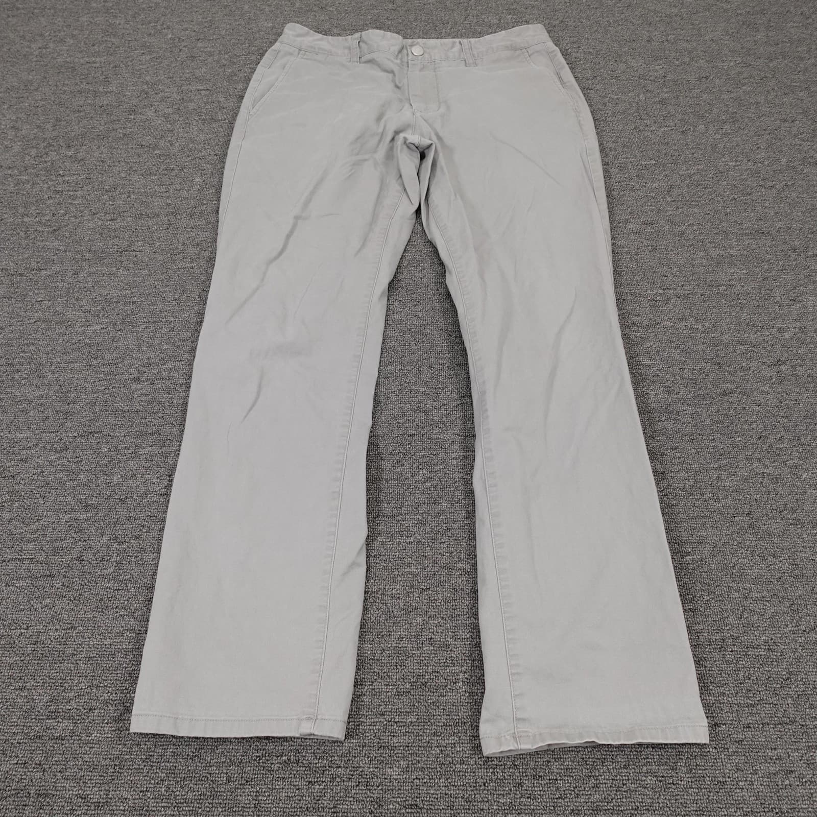 Bonobos Chino Pants Mens 32x29 Gray Slim Fit Flat Front Casual Workwear