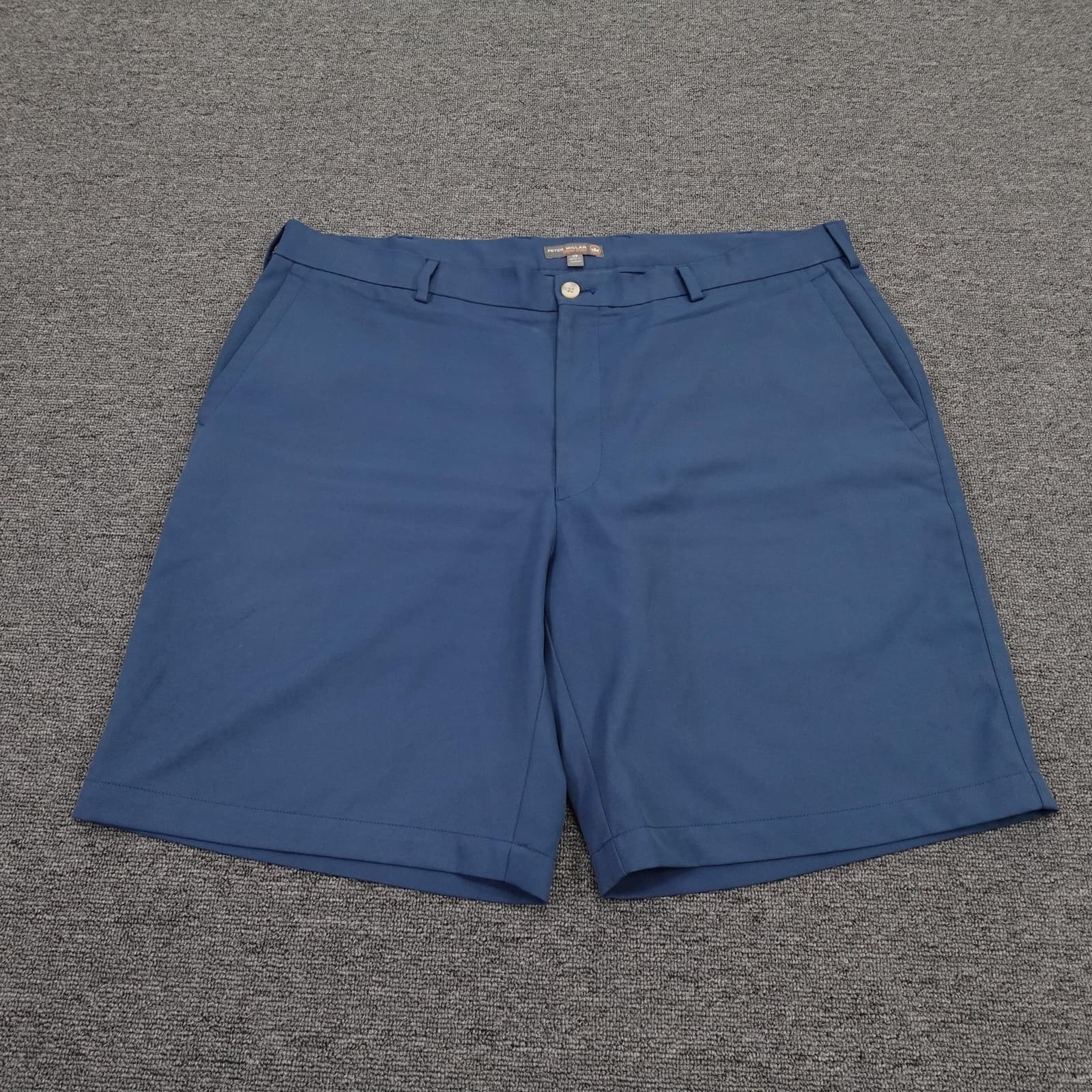 Peter Millar Shorts Mens 38 Blue Crown Sport Chino Golf 10 Inseam Polyester