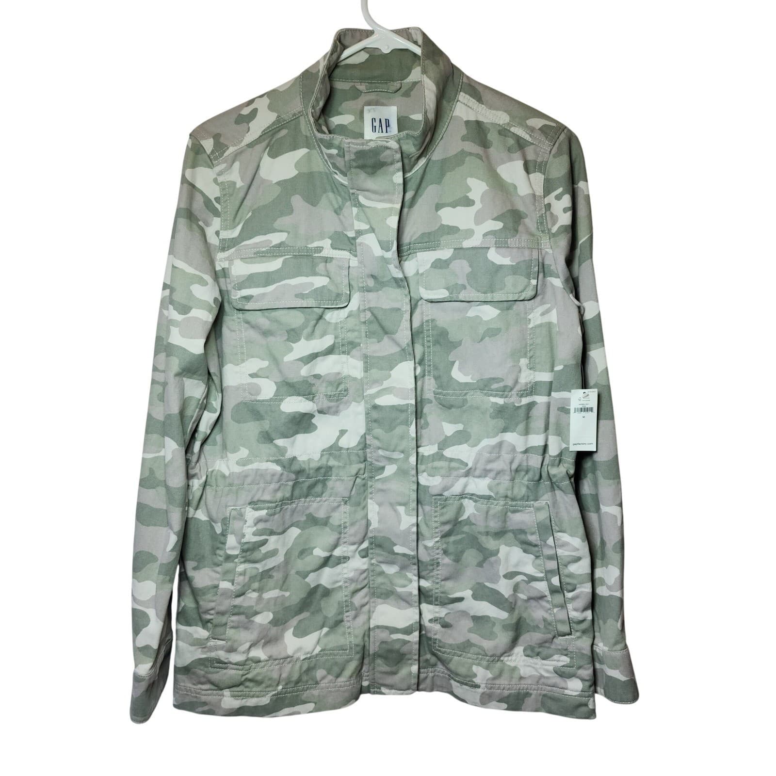 GAP Camo Utility Field Jacket Green Tan Camouflage Men's M NWT