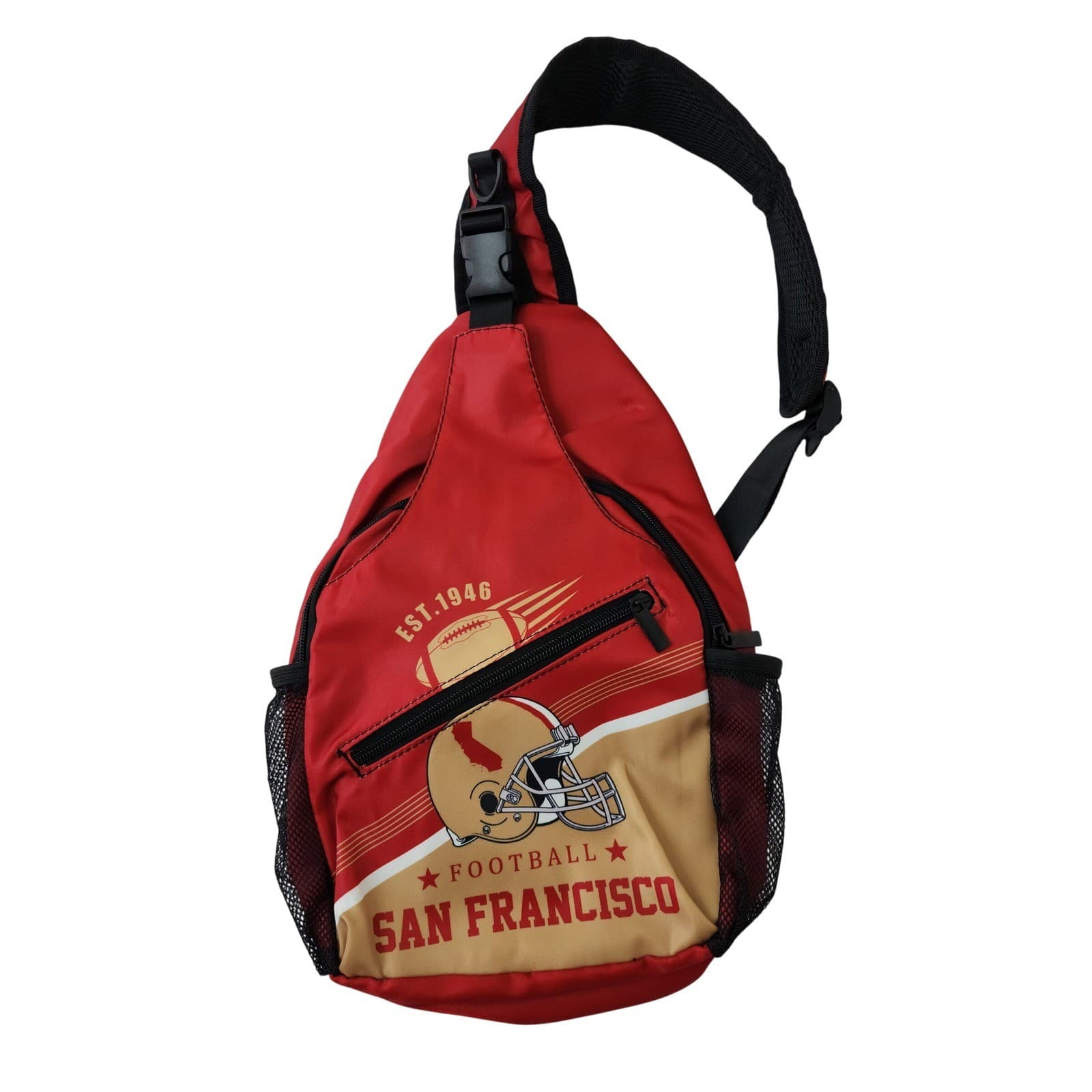 San Francisco Football Sling Backpack Red Gold Crossbody Bag Est 1946 Fan Gear