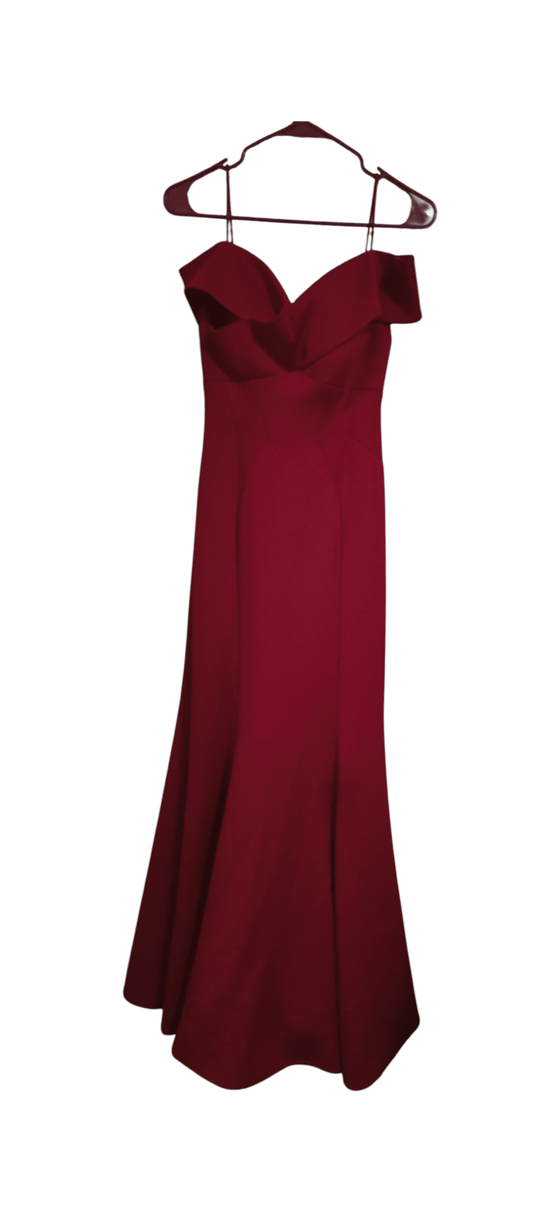 Morgan & Co. Red Off-Shoulder Formal Gown