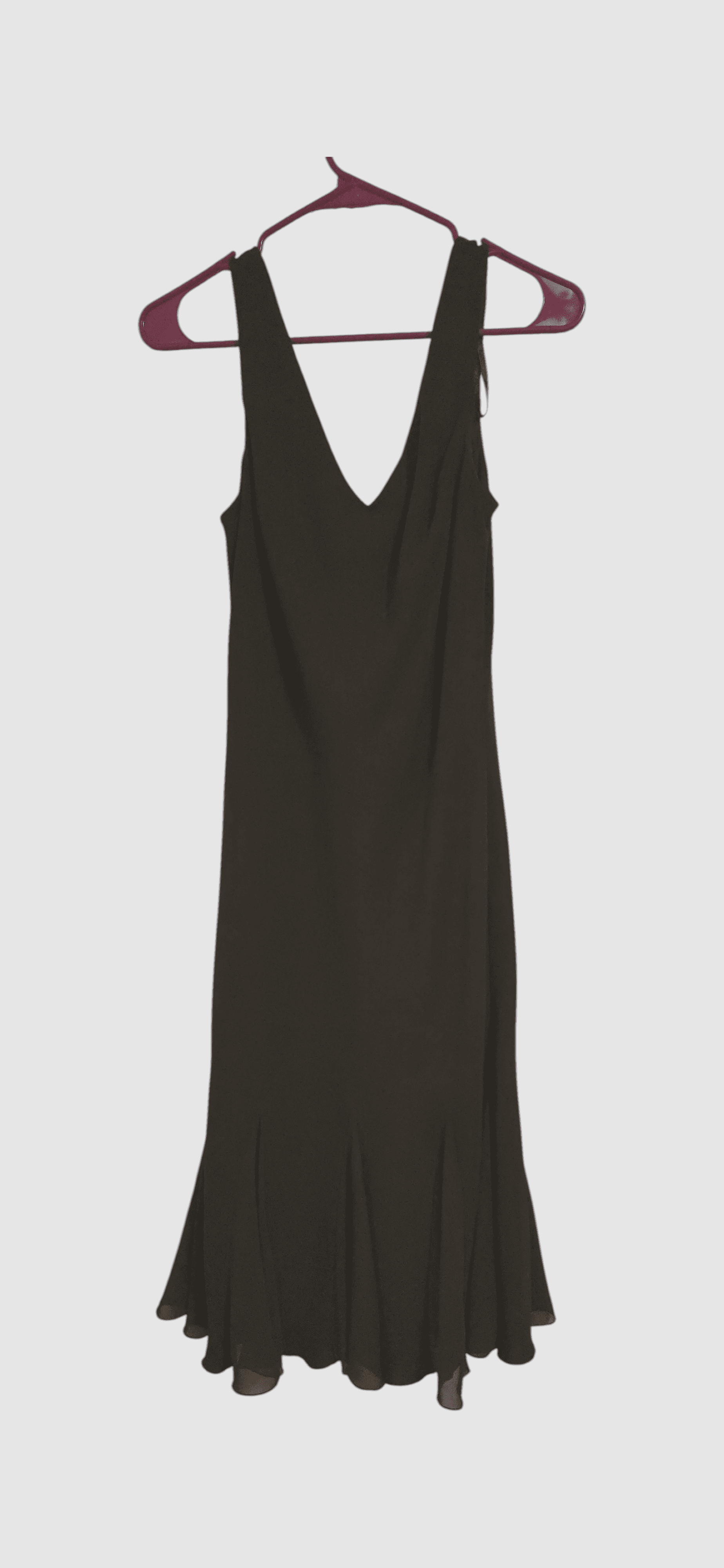 S.L. Fashions Brown Sleeveless Flared Dress Size 12