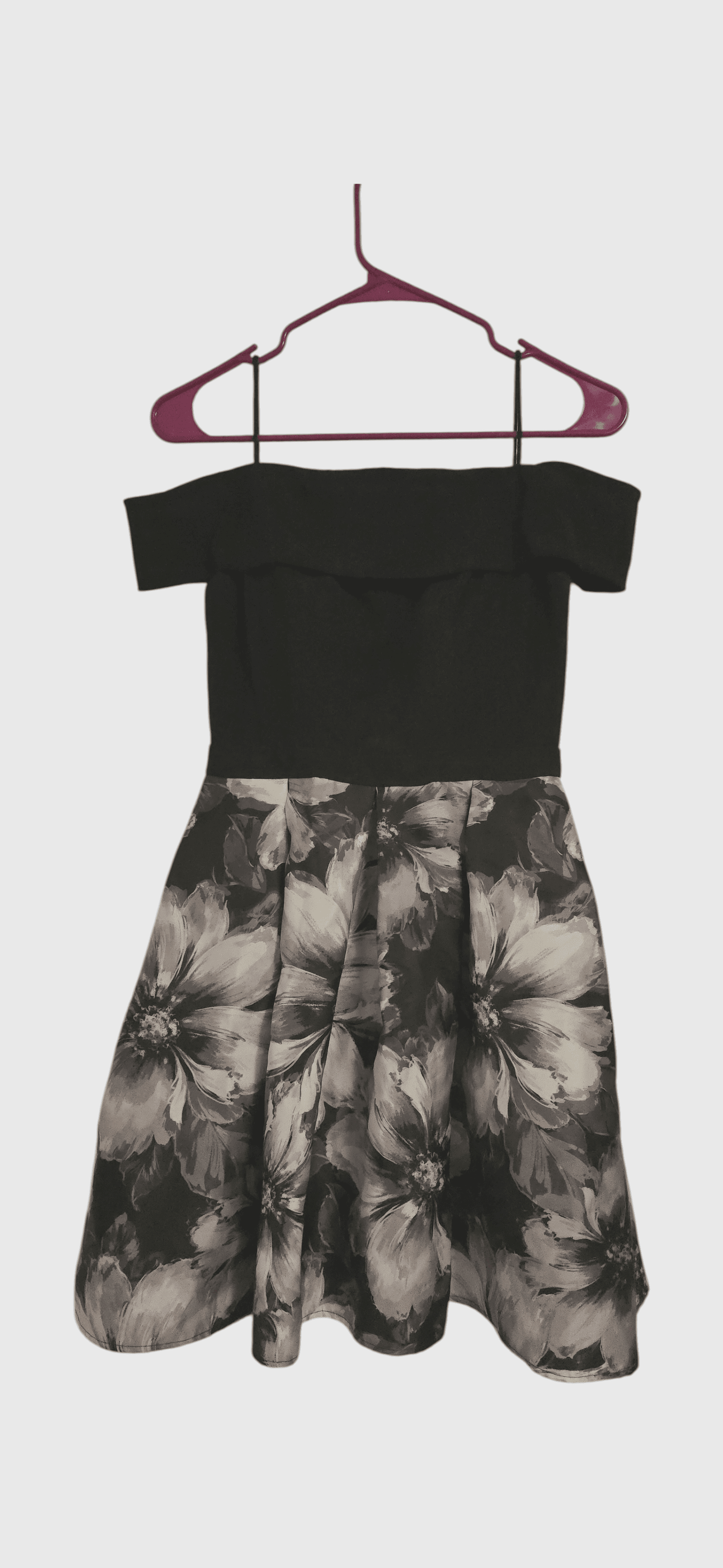 Morgan & Co. Floral Off-Shoulder A-Line Dress Size 5