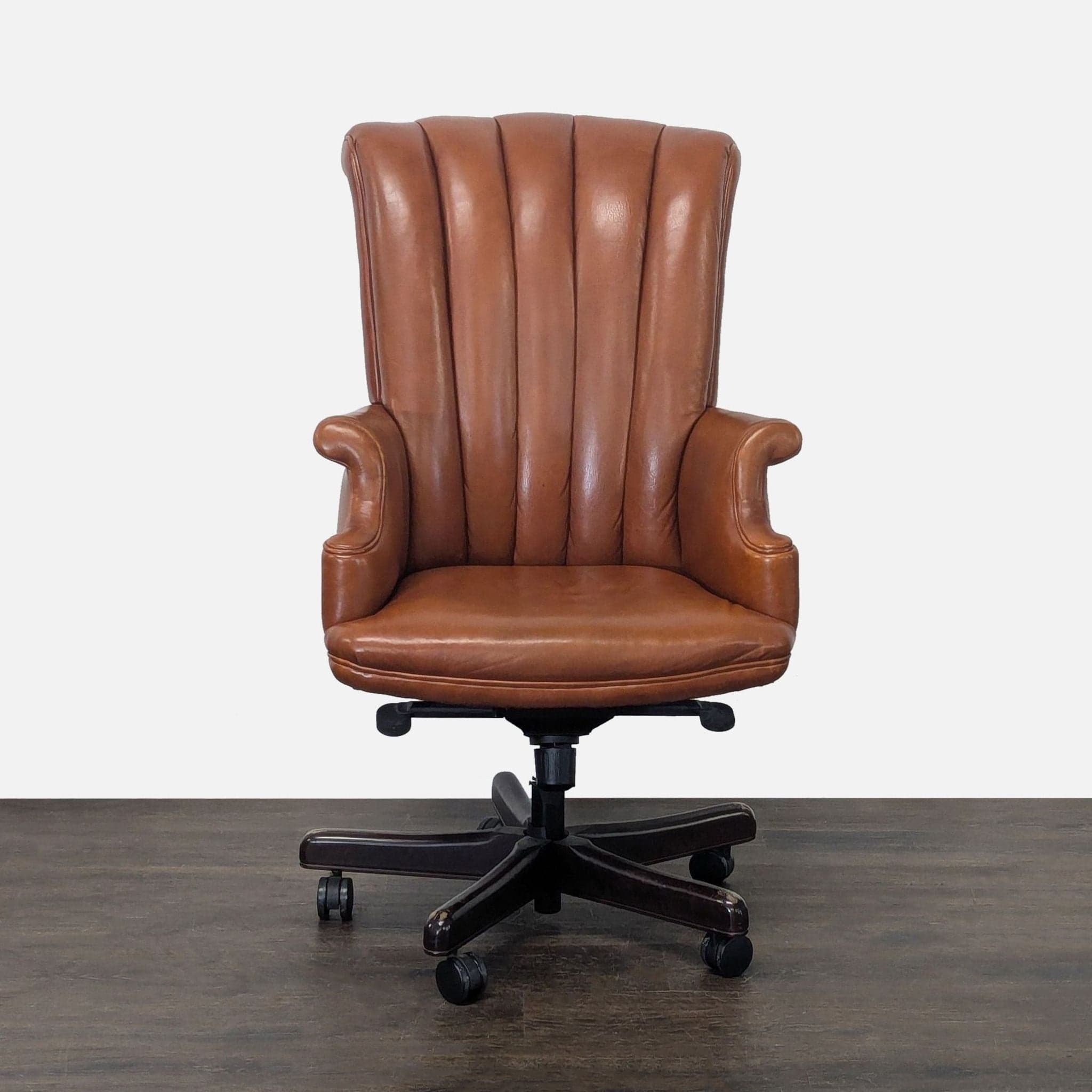 Hancock & Moore Bradford Leather Channel Back Swivel-Tilt Executive Chair