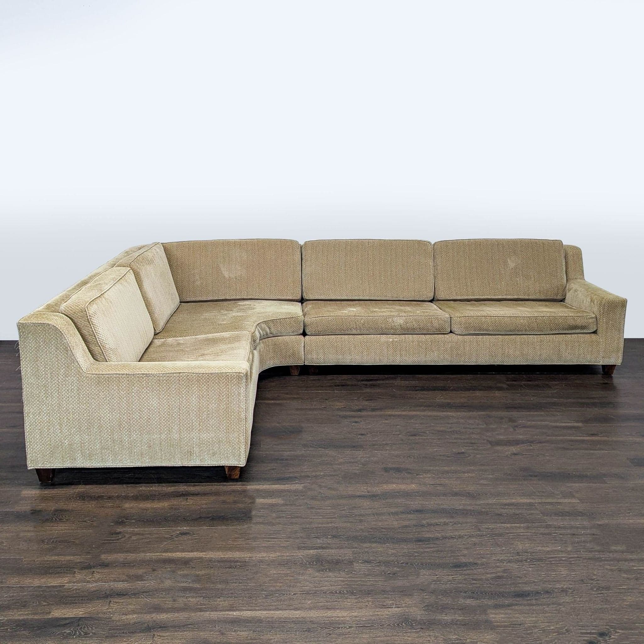 Barbara Barry Beige Sectional Sofa - Spacious and Comfortable