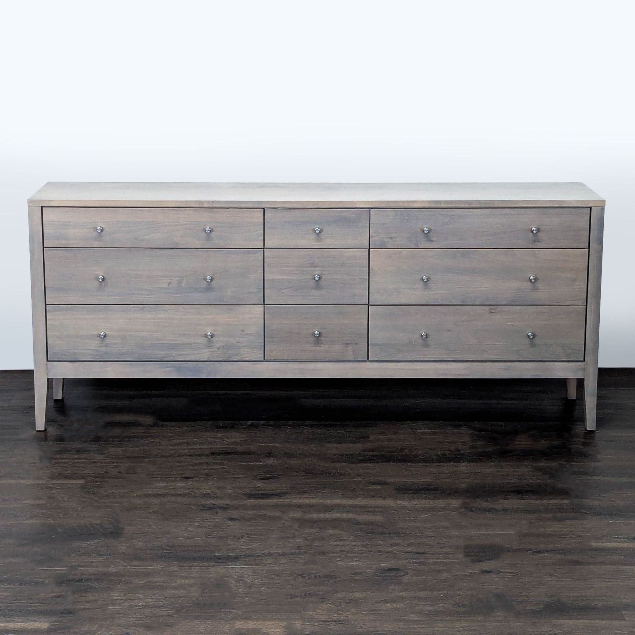 Room and Board Calvin 9-Drawer Dresser in Light Gray Wood Finish