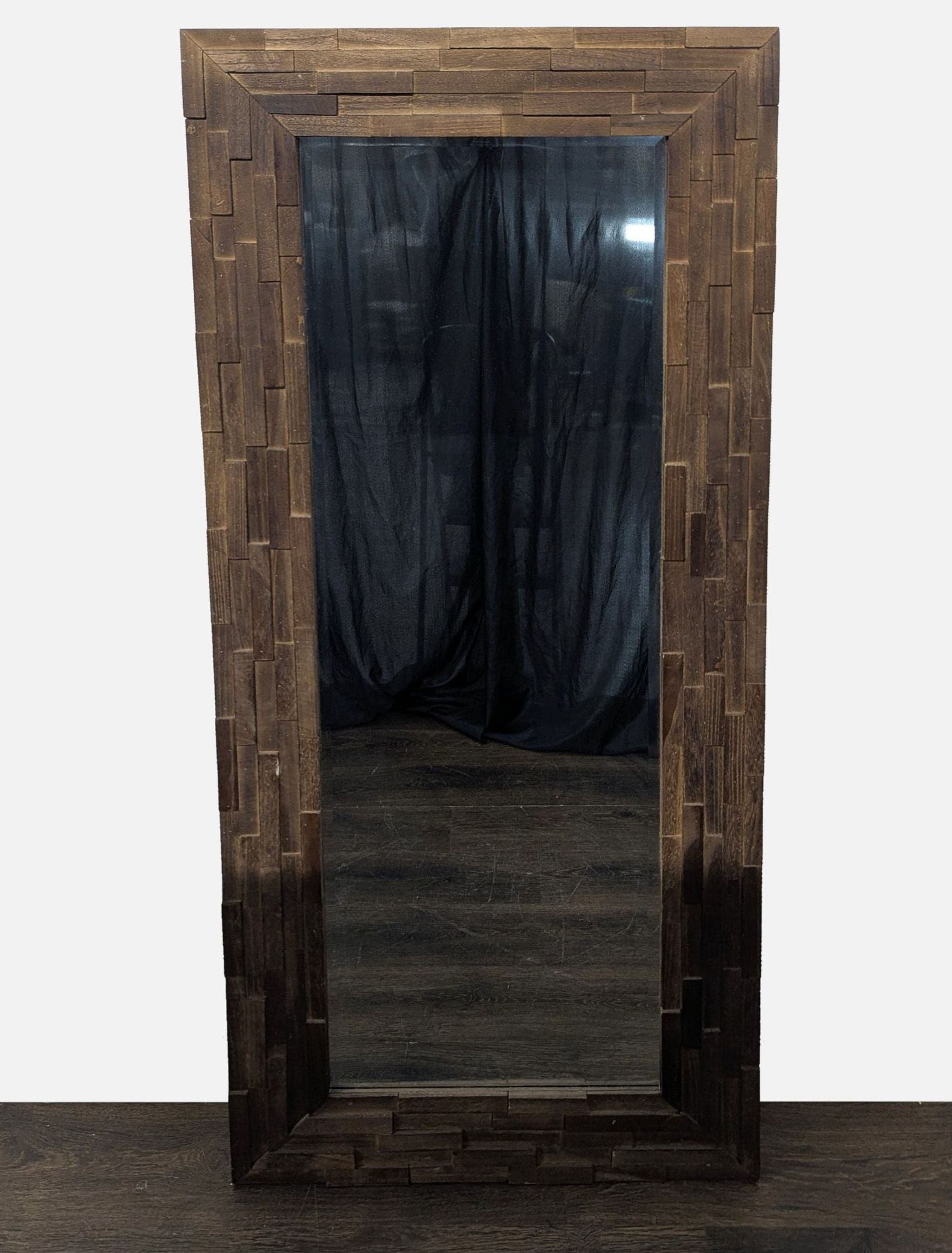 Wood Floor Mirror