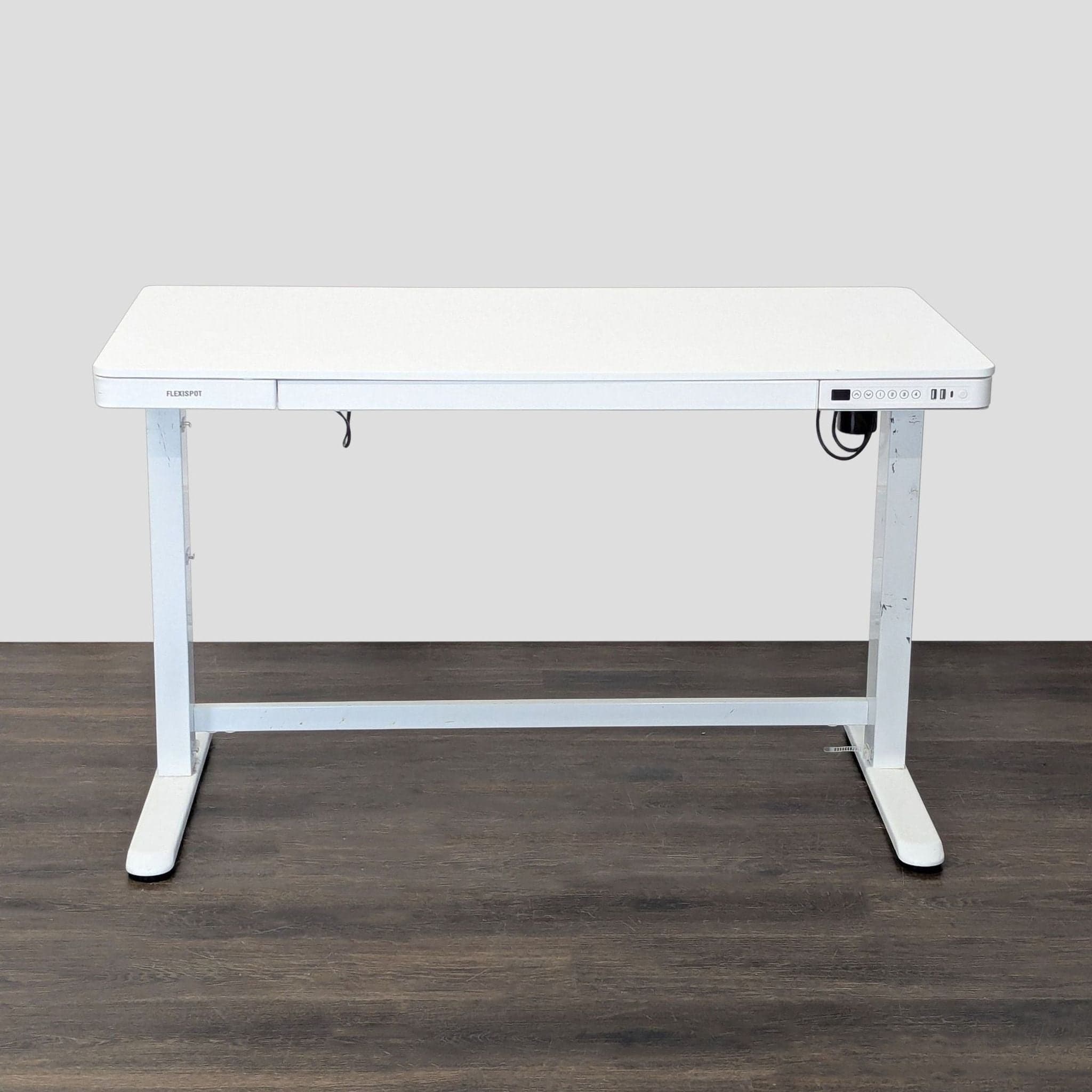 Flexispot Electric Standing Desk with Drawer – Adjustable Height, White