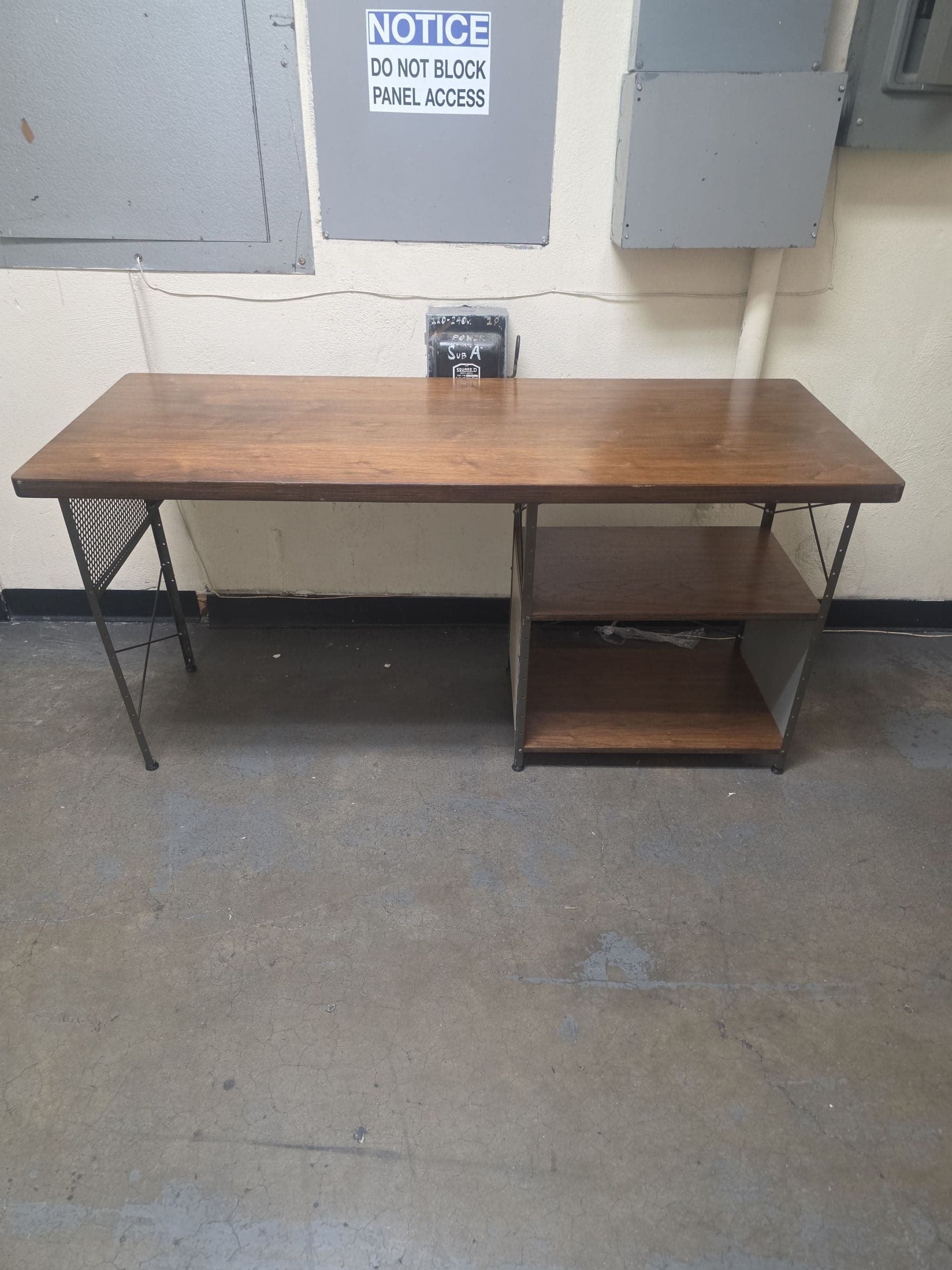 Vitra Eames Desk with Metal Frame and Side Shelves