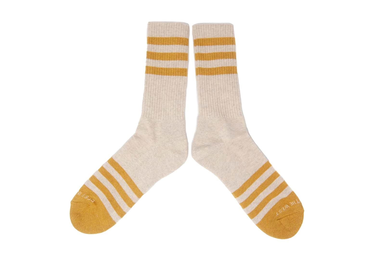 Heather Striped Socks - Ochre