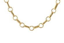 Double Rolo Long Chain - Gold
