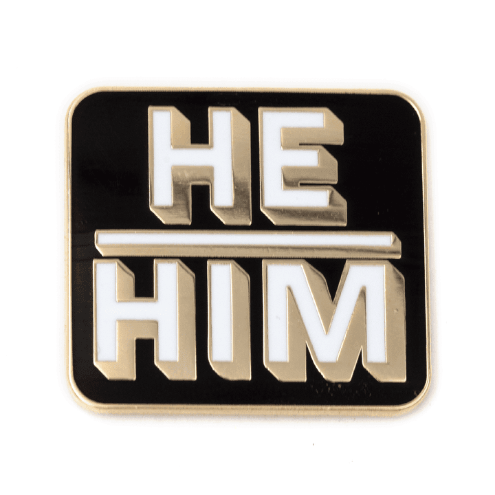 Enamel Pin - He Him - Regular