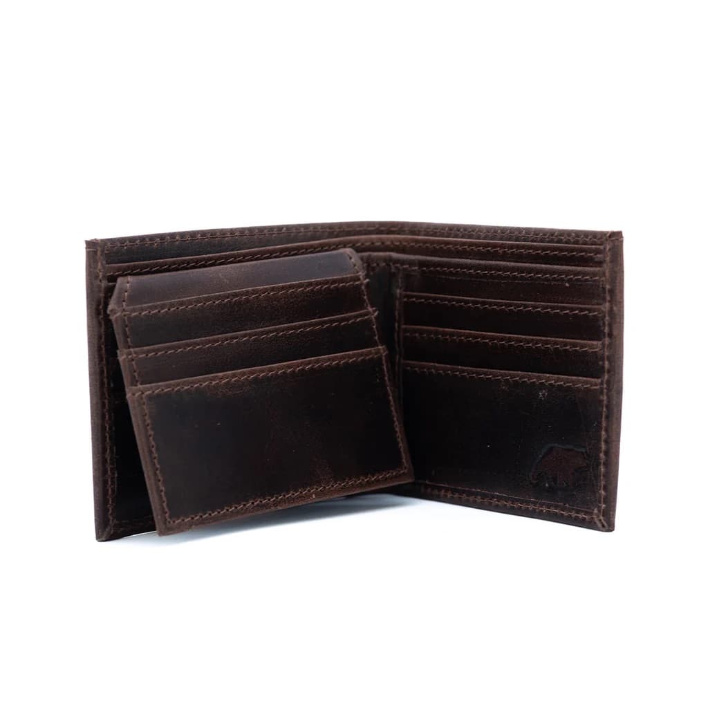 Bifold Leather Wallet - Black