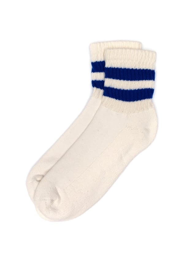 Mono Stripe Quarter Crew Sock - Royal Blue
