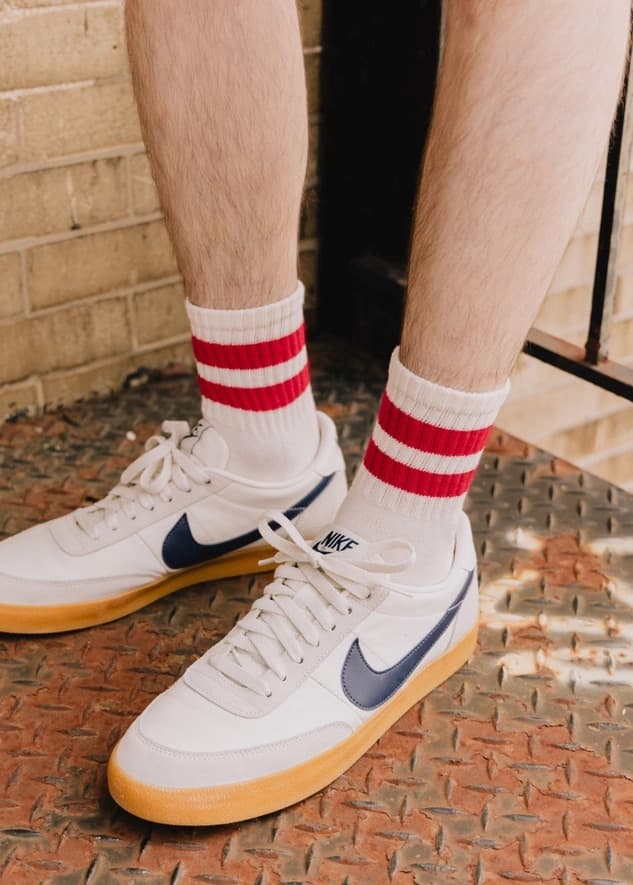 Mono Stripe Quarter Crew Sock - Acorn