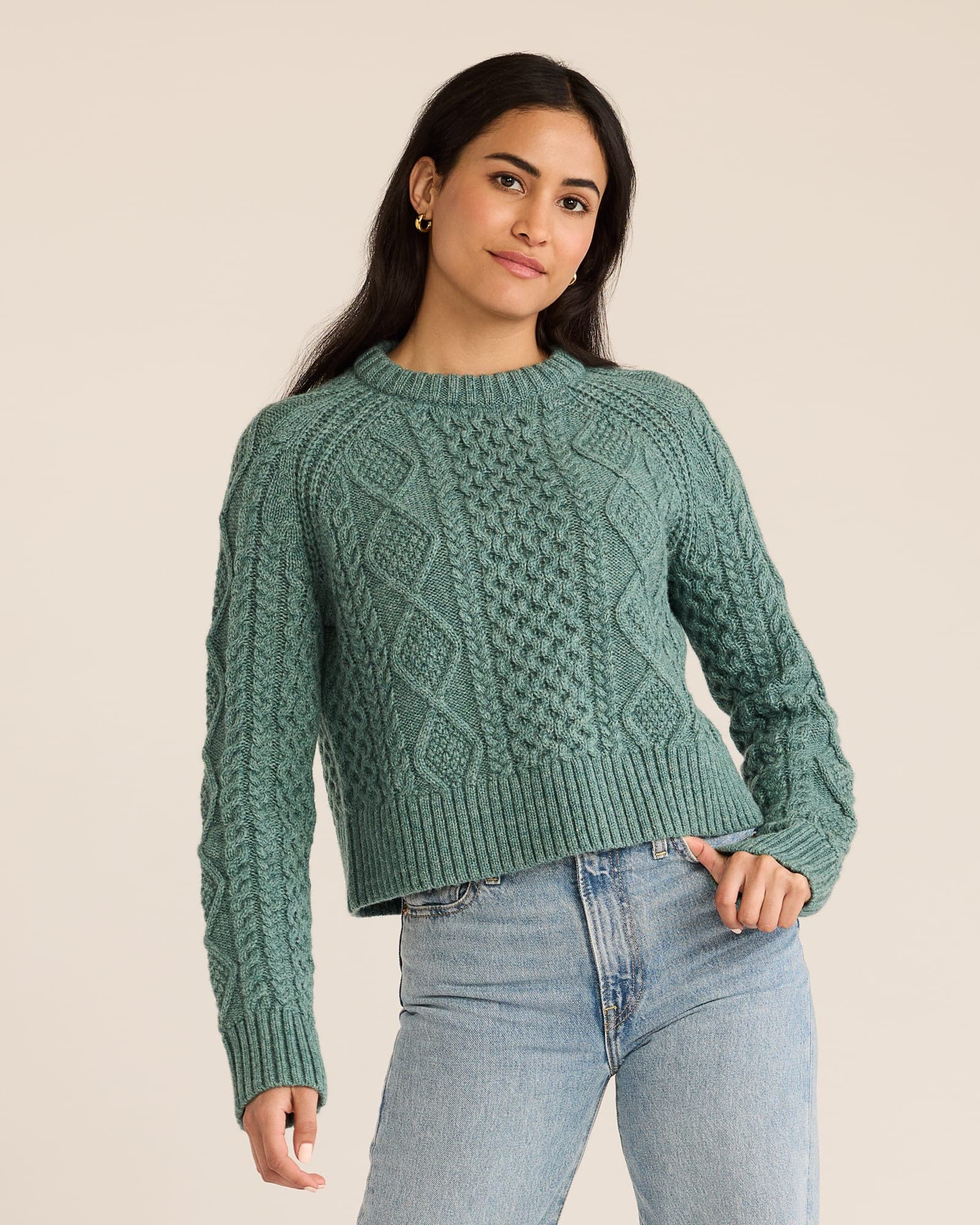 Cropped Fisherman - Teal - L