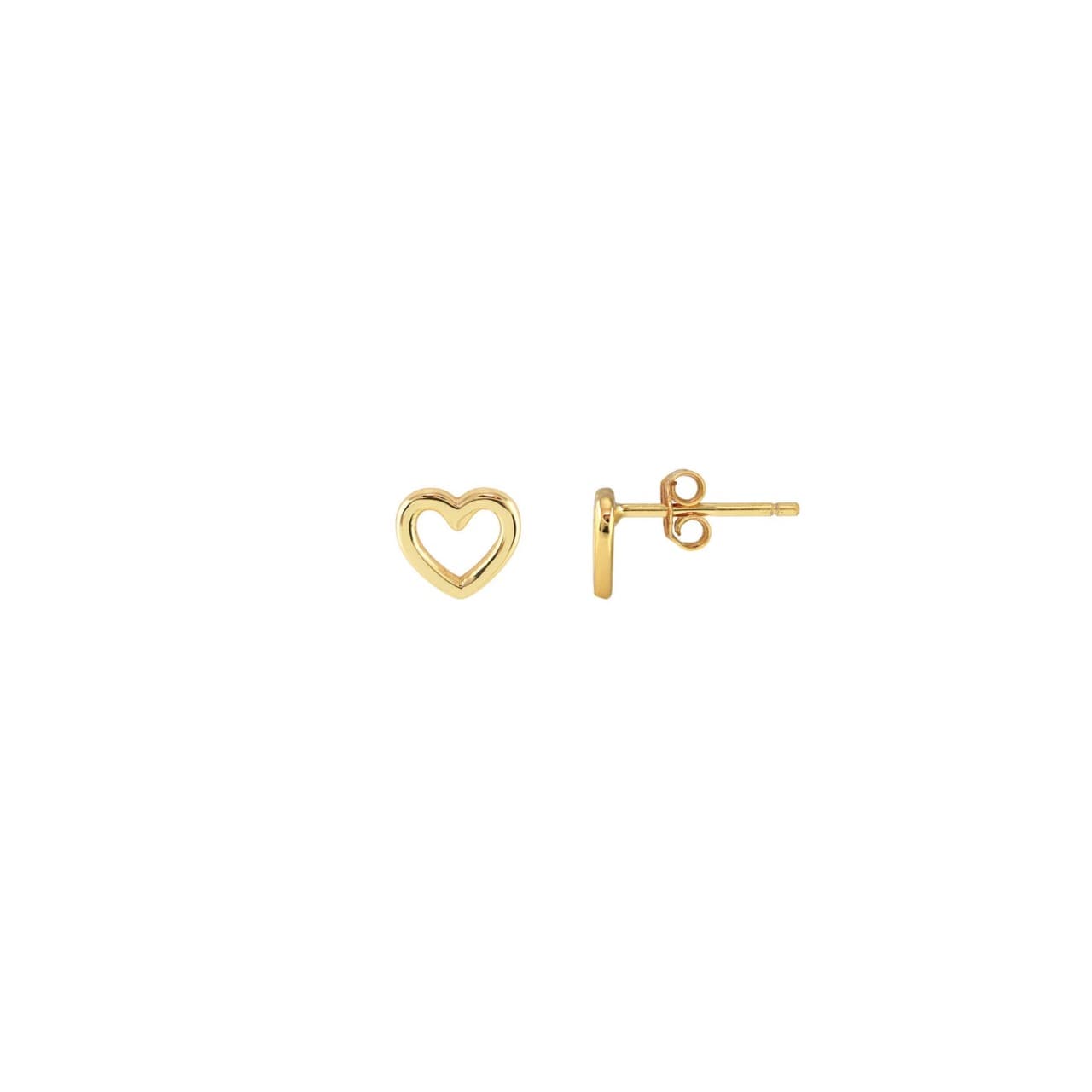 Studs - Heart Outline - Gold
