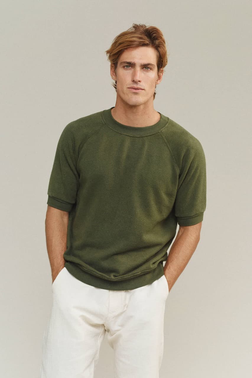Jungmaven Short Sleeve Raglan - Olive Green, XXL