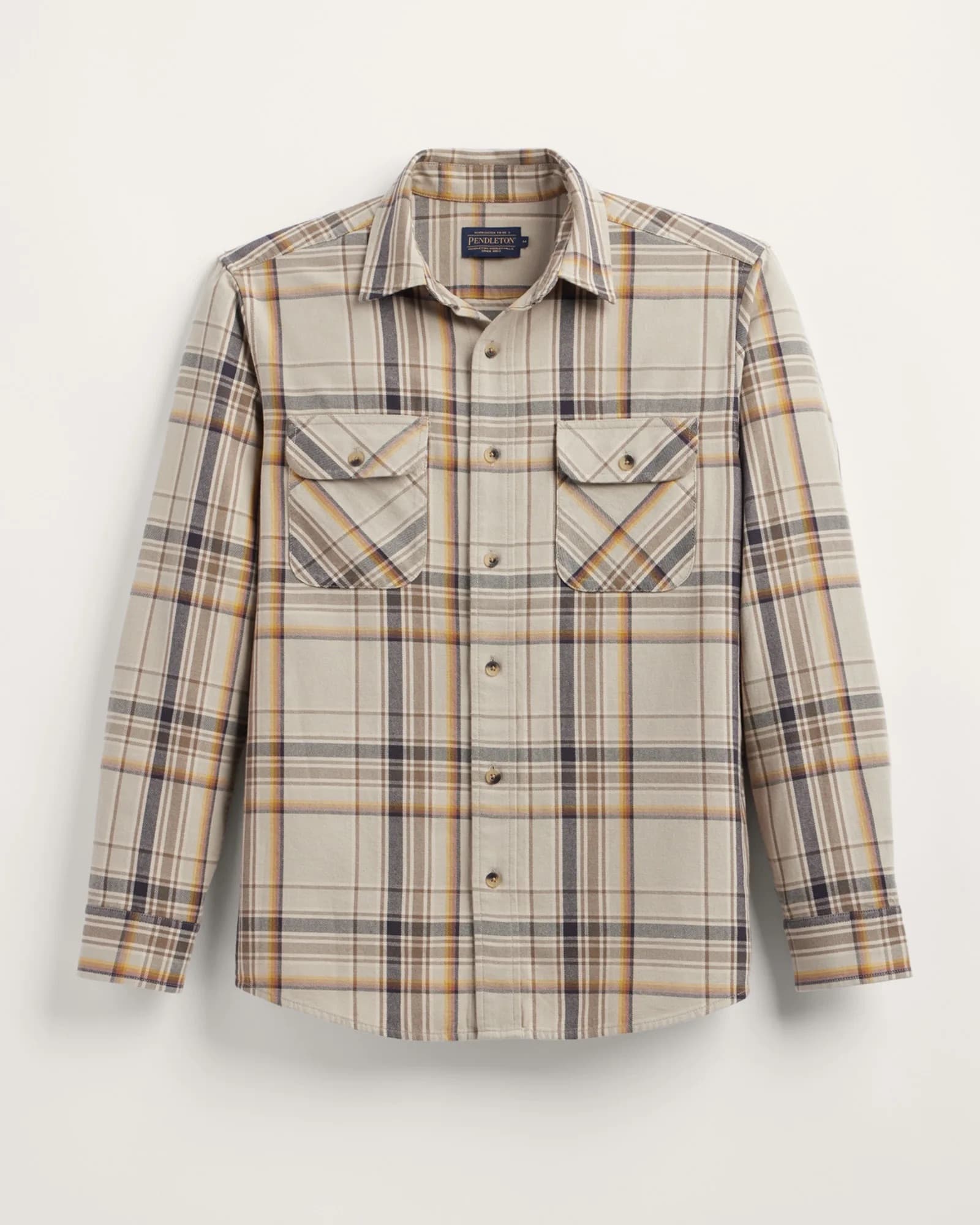 Beach Shack Shirt - Tan Multi Plaid - S