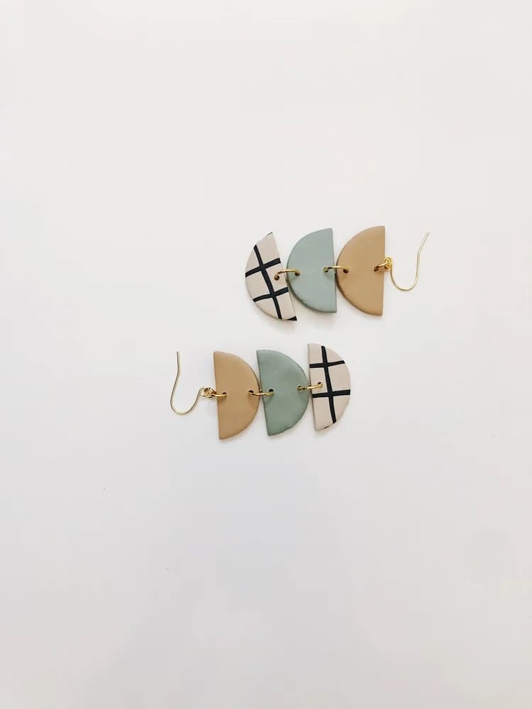 Bea Grid Earrings - Regular