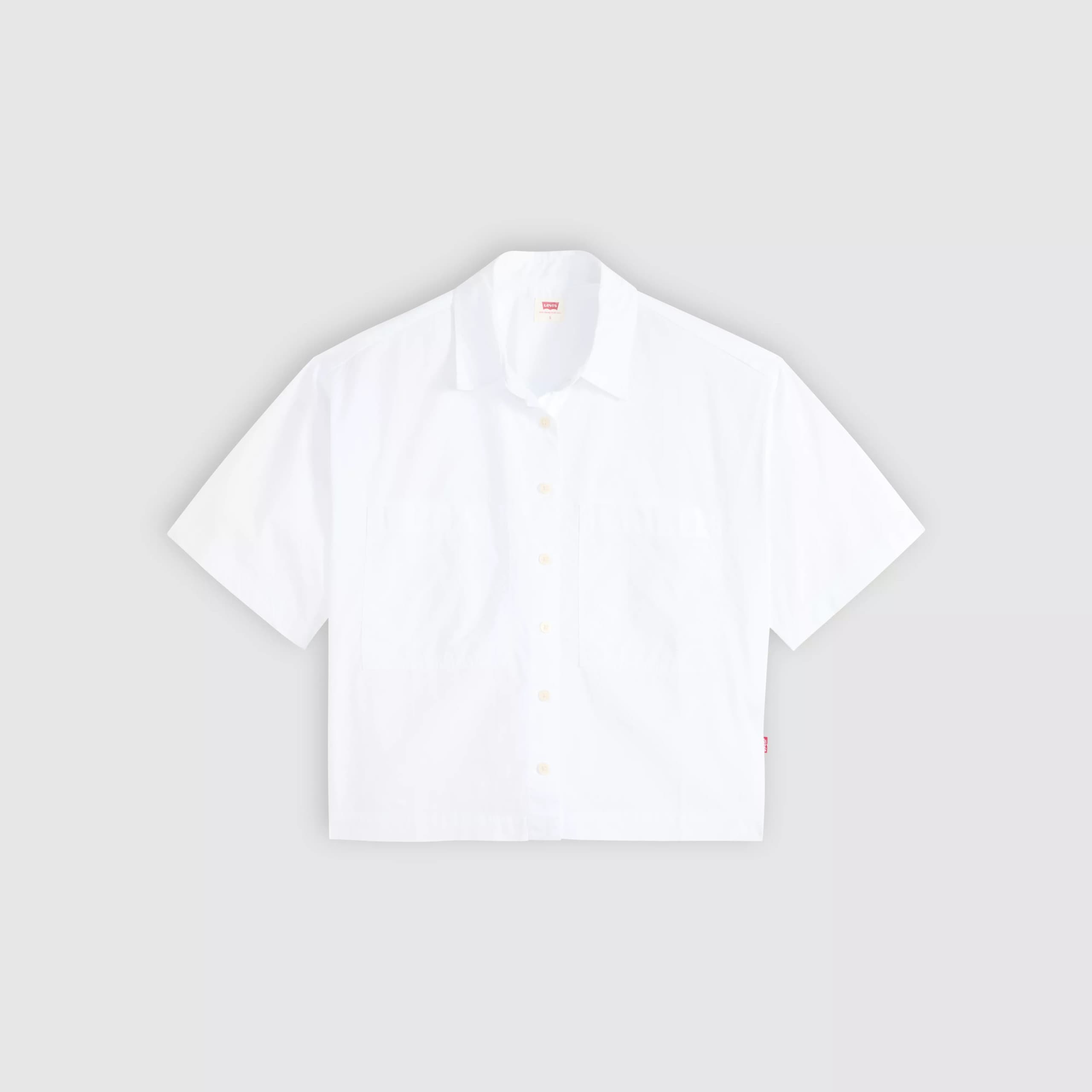 Harlie Cropped Shirt - White - XS