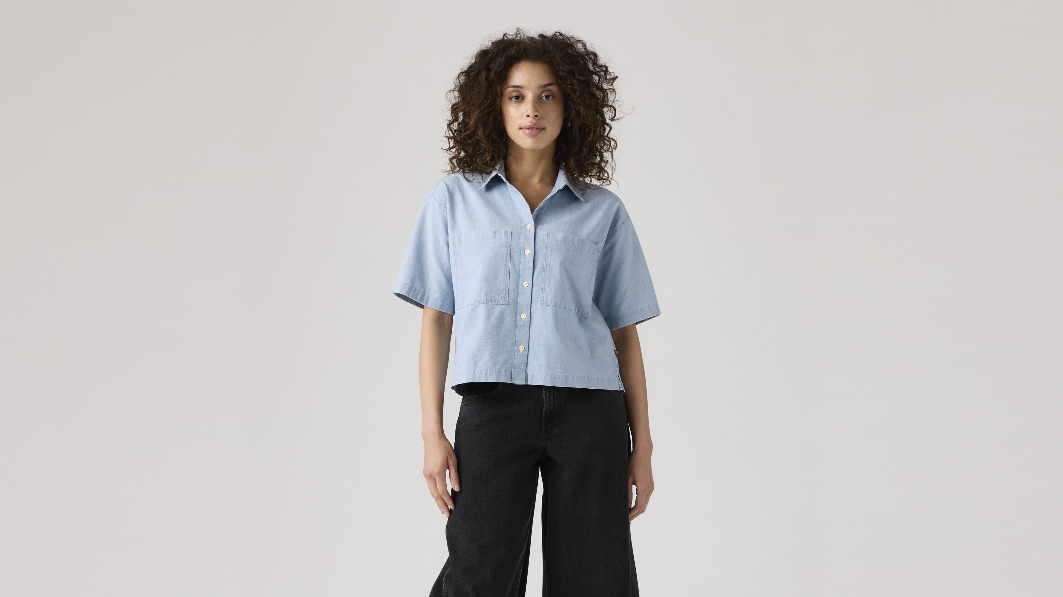 Harlie Cropped Shirt - Brass Organ - XS
