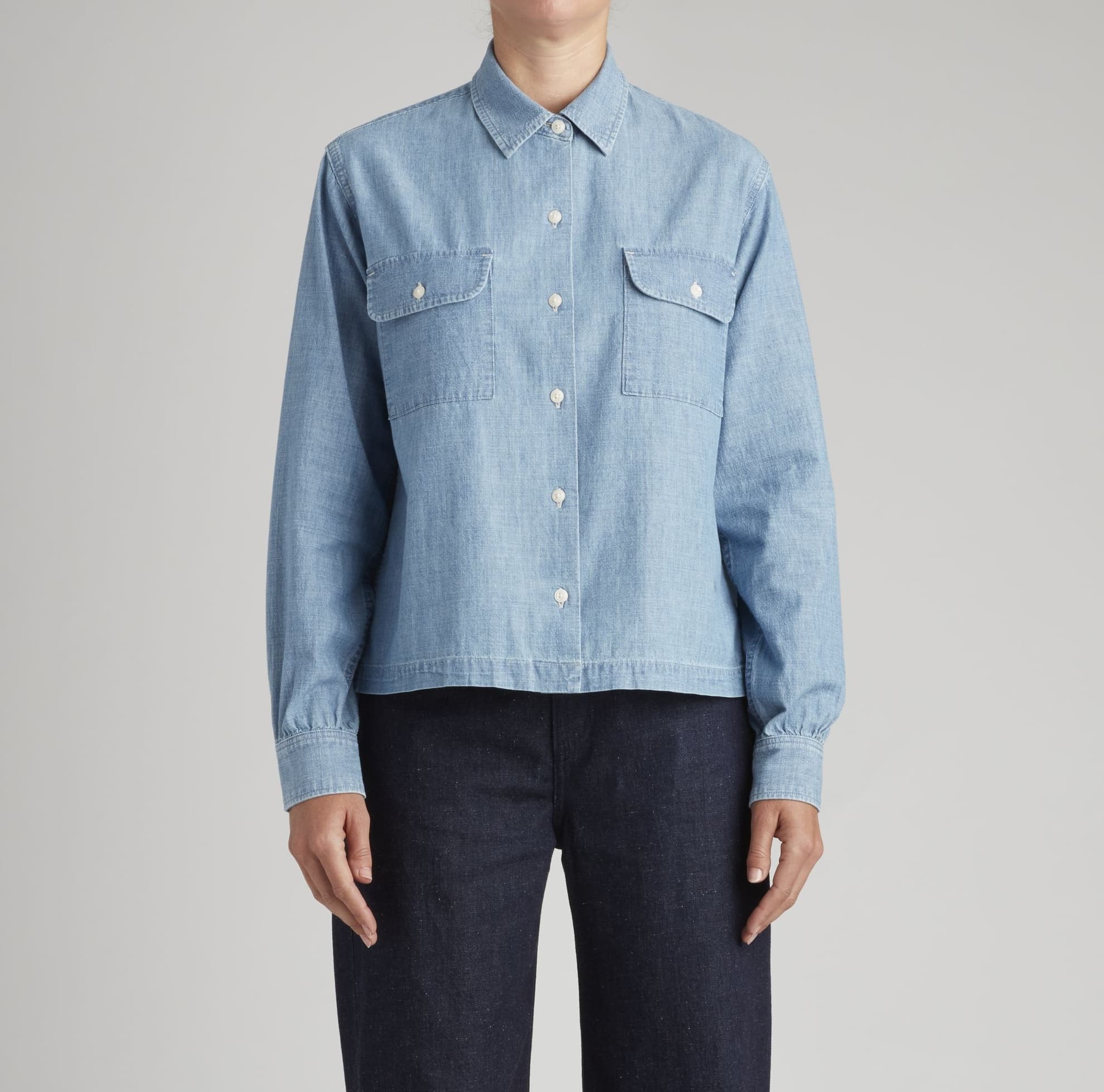 MOJ Coral Shirt - Chambray - M