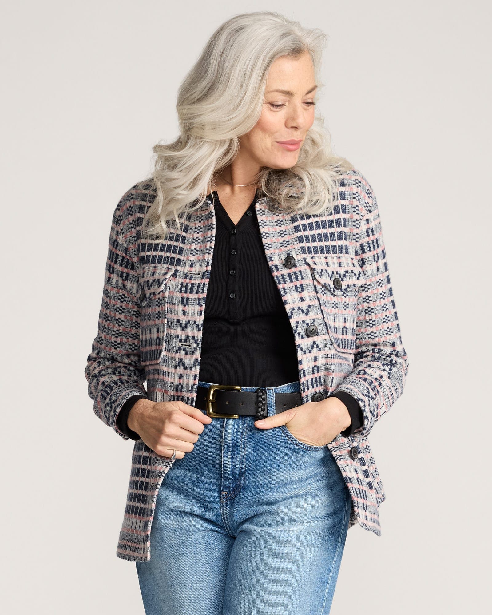 Texture Wool Shacket - S