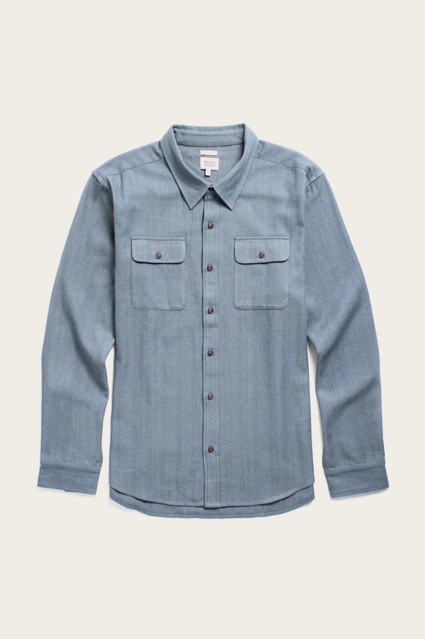 Bedford Shirt - Denim Herringbone - XXL