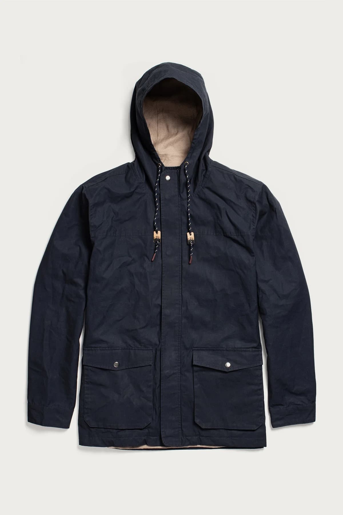 Marshall Jacket - Navy Waxed Canvas - XL