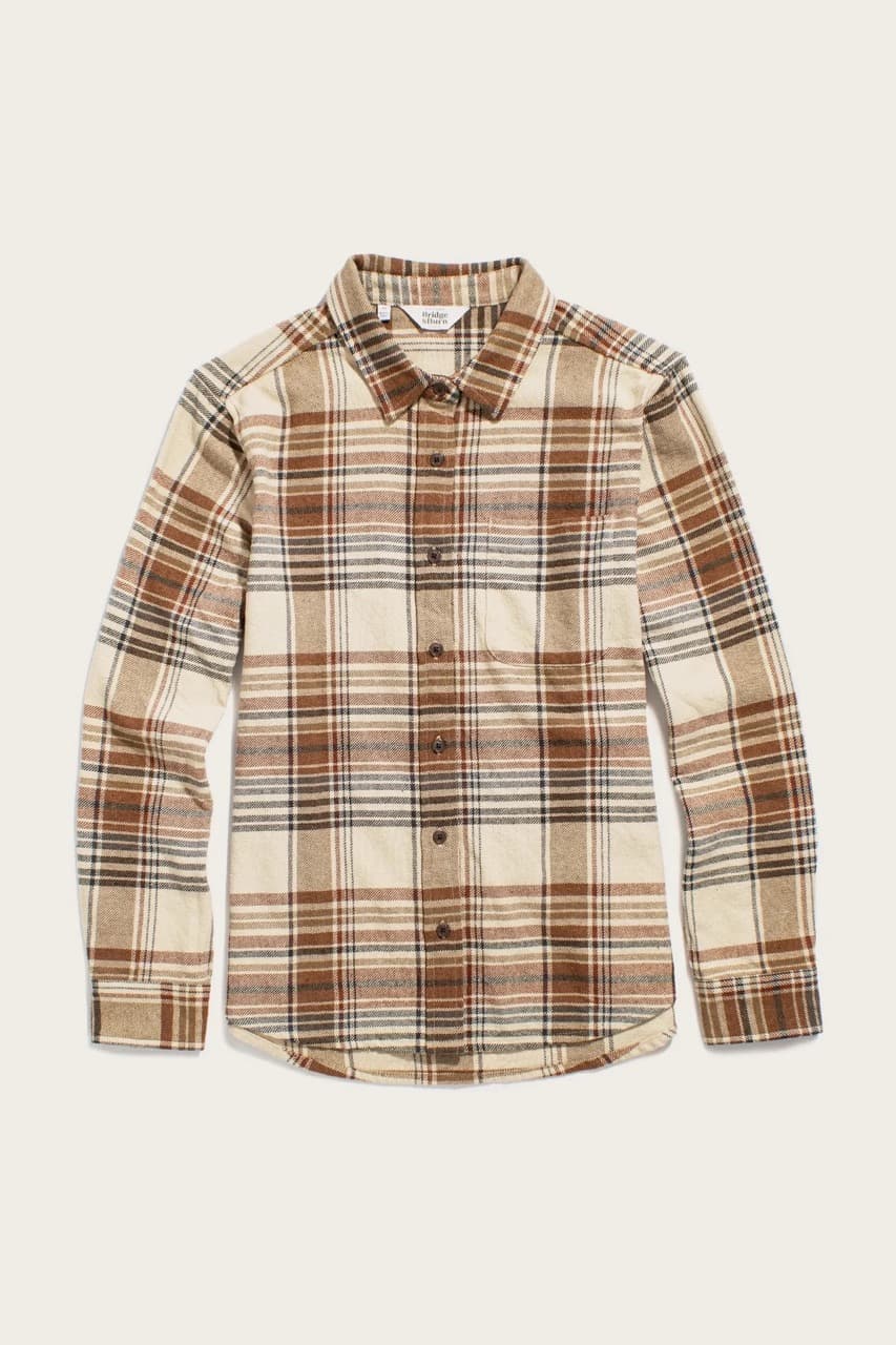 Ash Shirt - Latte Plaid - L