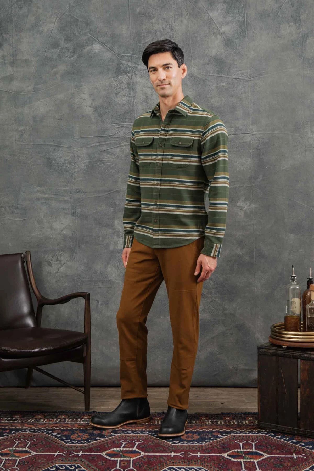 Cole Shirt - Wreath Stripe - S