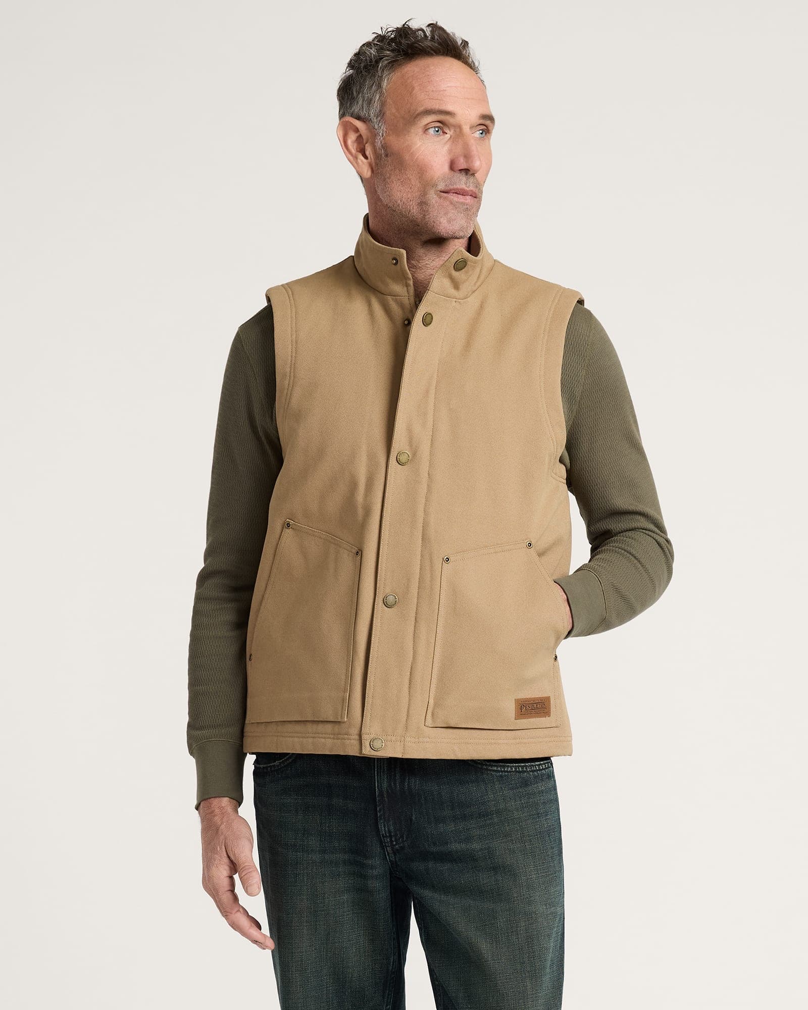 Pine Grove Canvas Vest - Old Oak - L
