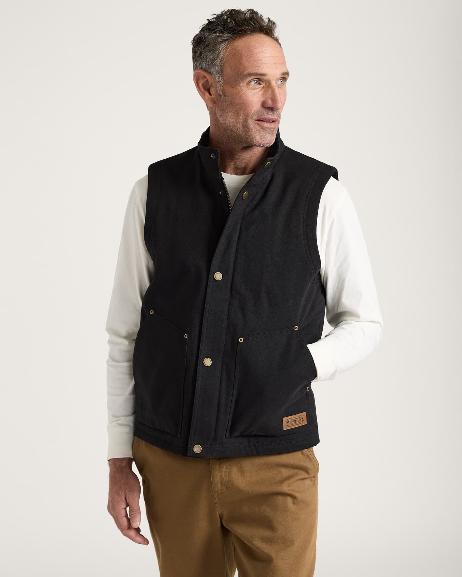 Pine Grove Canvas Vest - Black