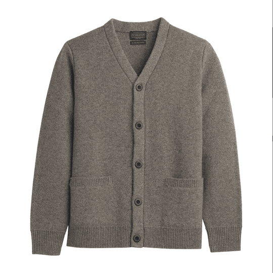 Wool Cardigan - Stone Heather - S