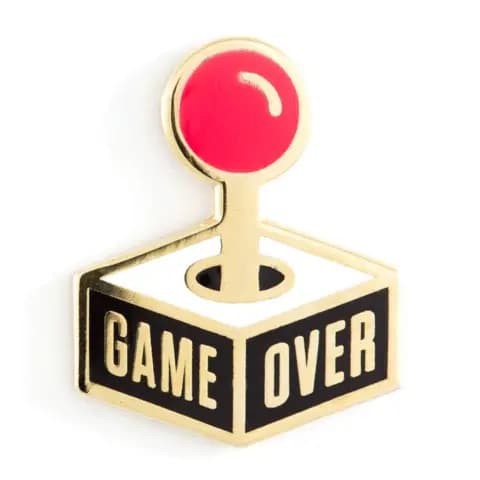 Enamel Pin - Game Over - Regular
