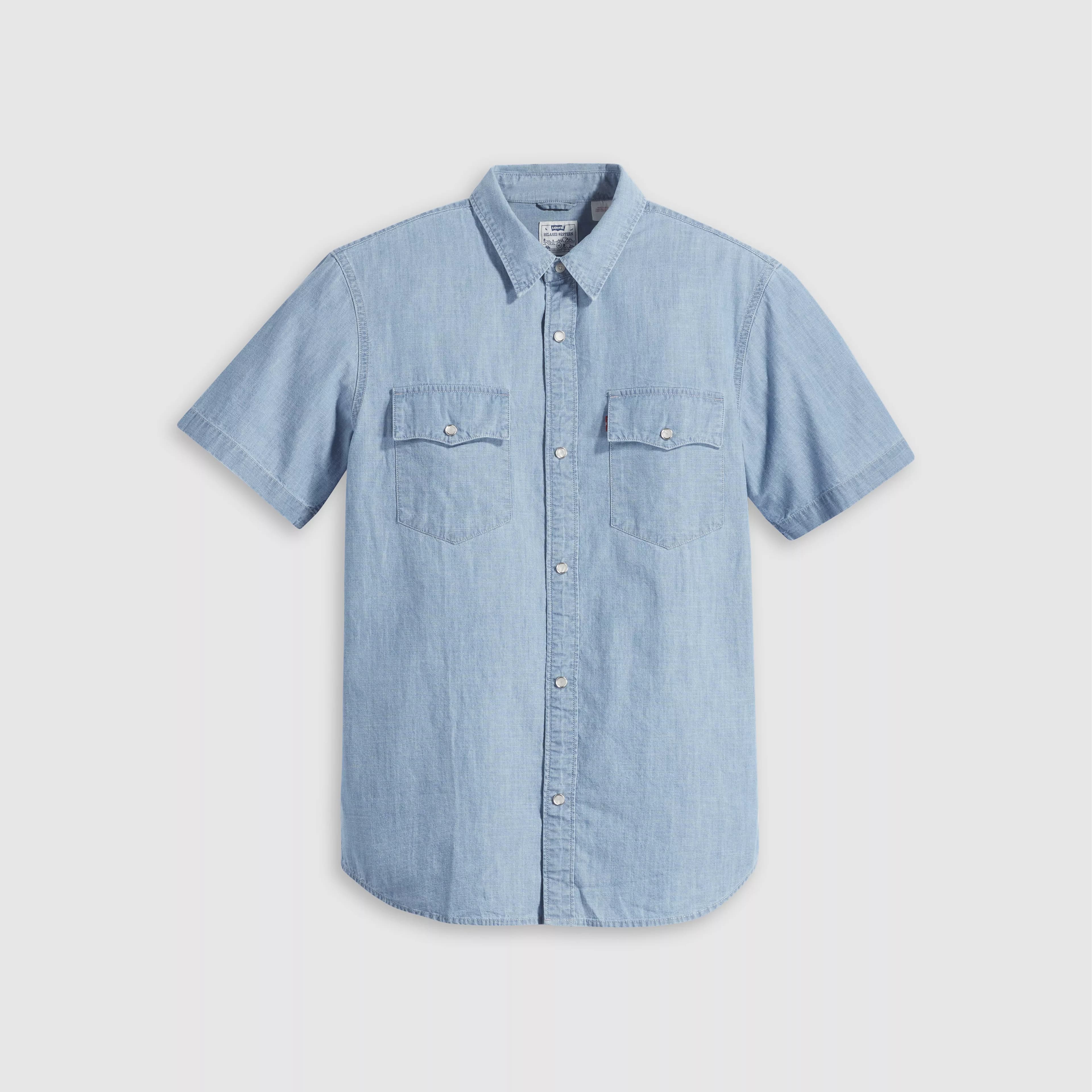 Short Sleeve Relaxed Western - Chambray - M