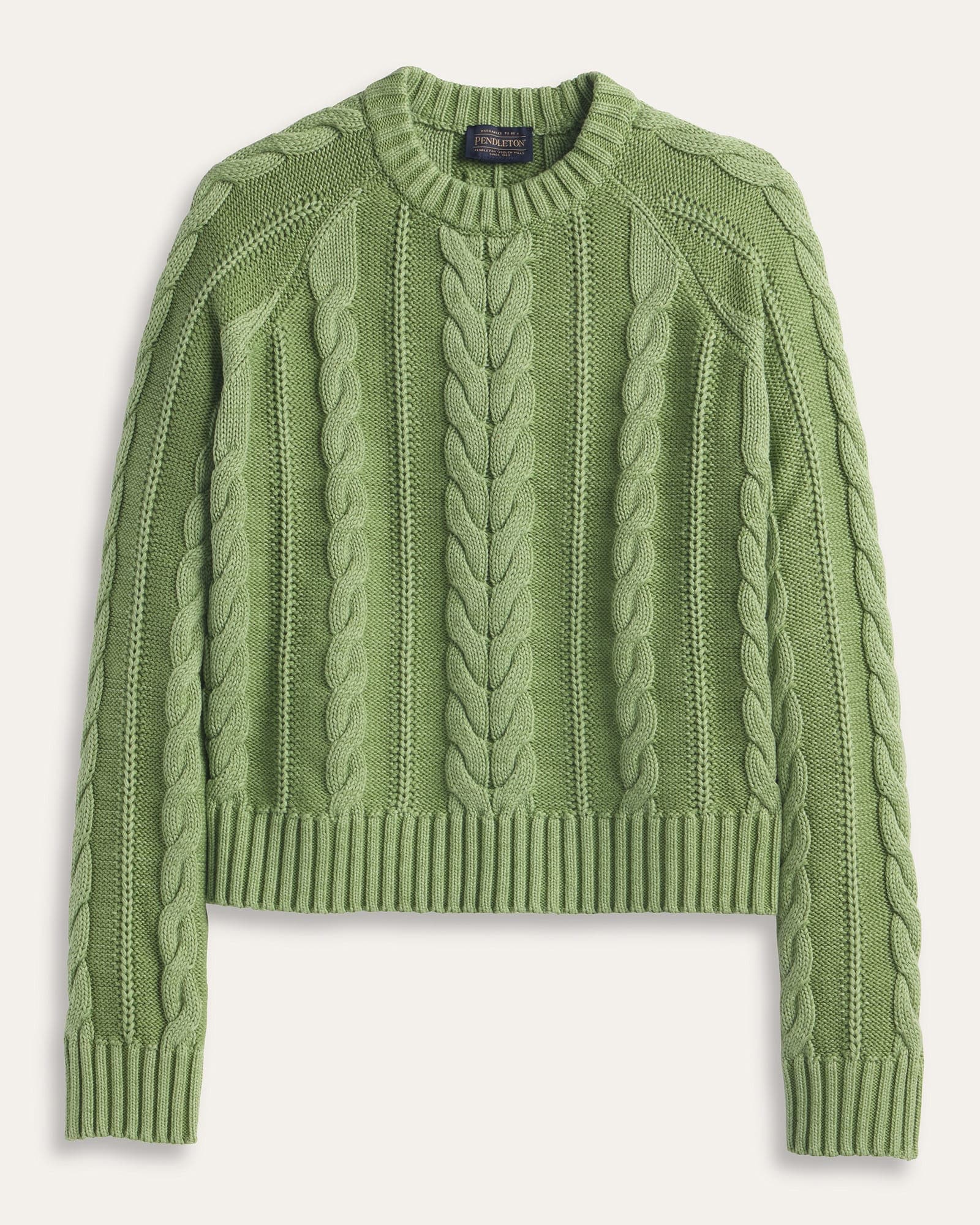 Cotton Cable Sweater - Spruce - M