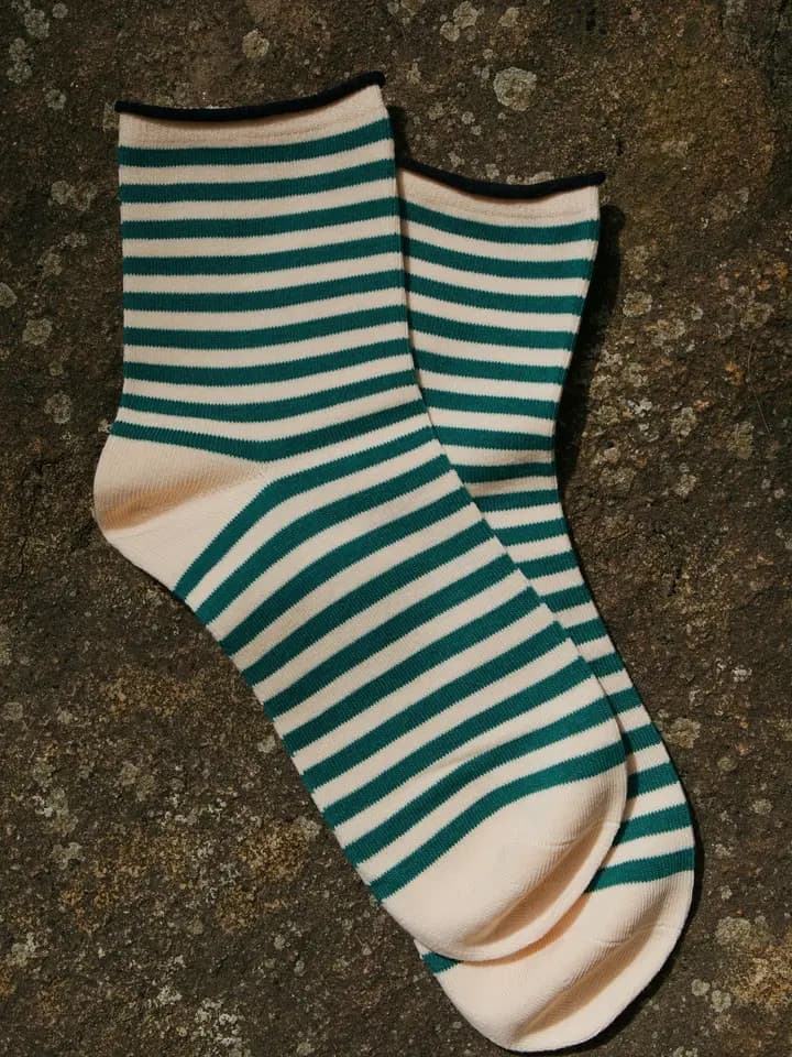 Beaten Path - Striped Quarter Sock