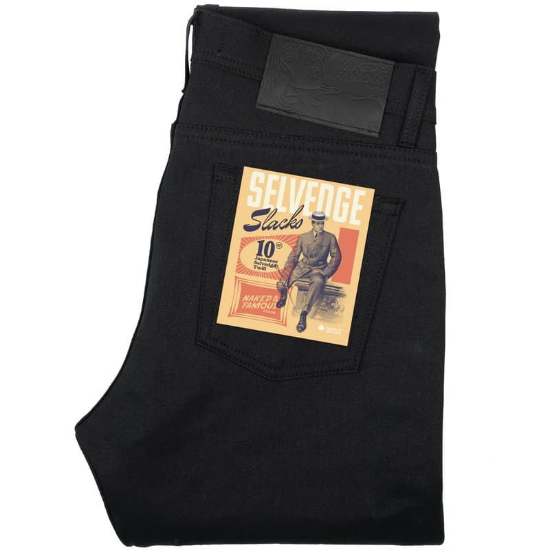 Weird Guy - Selvedge Slacks Black - 40