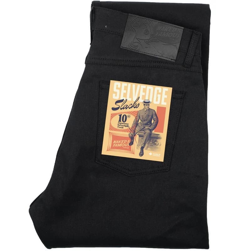 True Guy - Selvedge Slacks Black - 33
