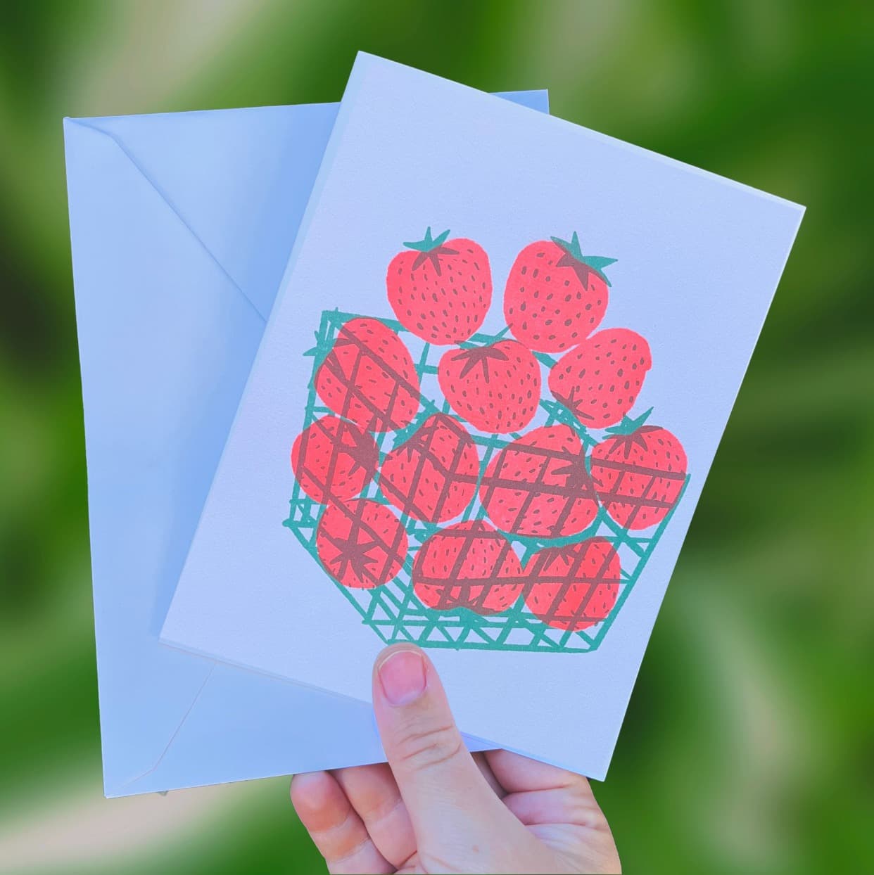 strawberry basket riso card - Default