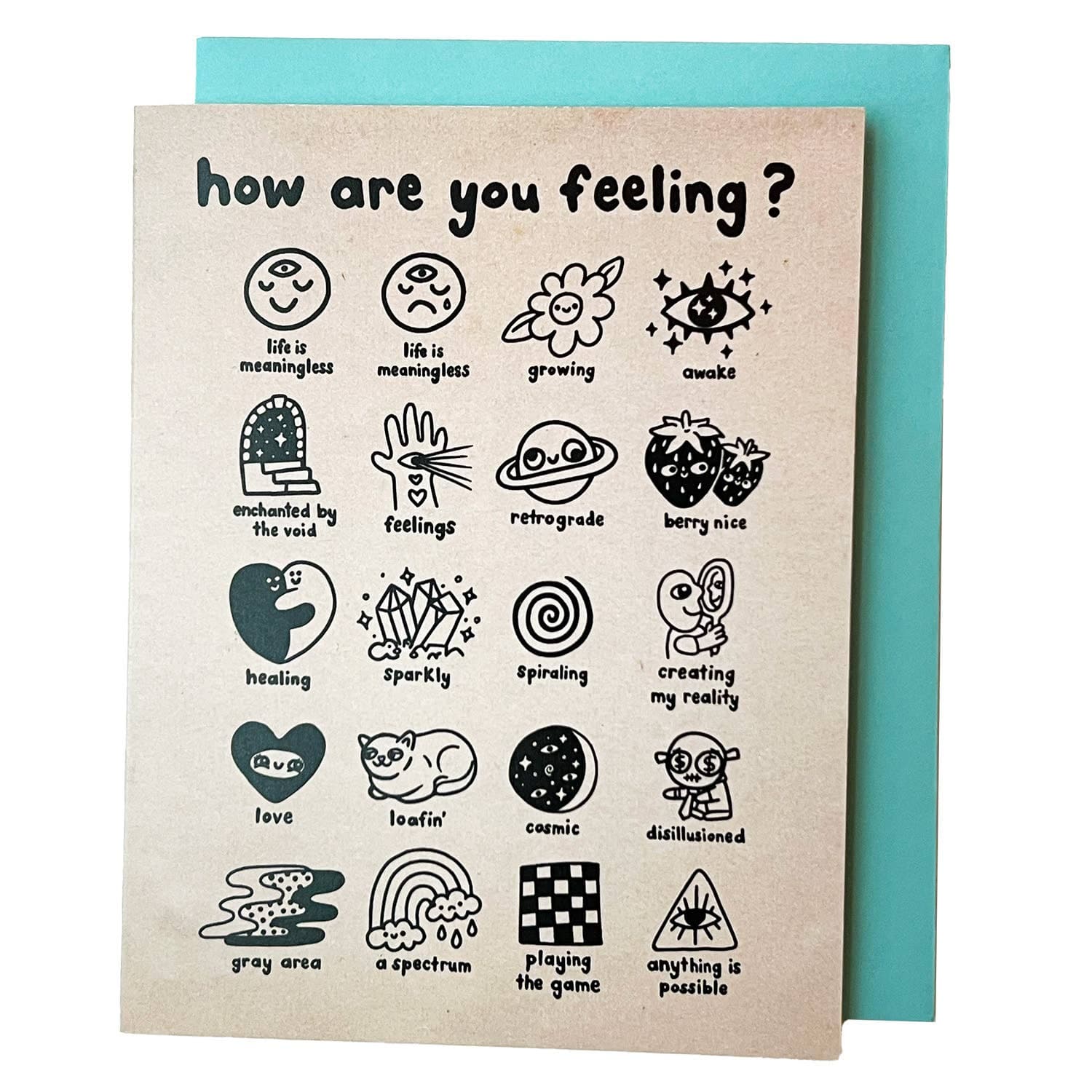 feelings chart greeting card - Default