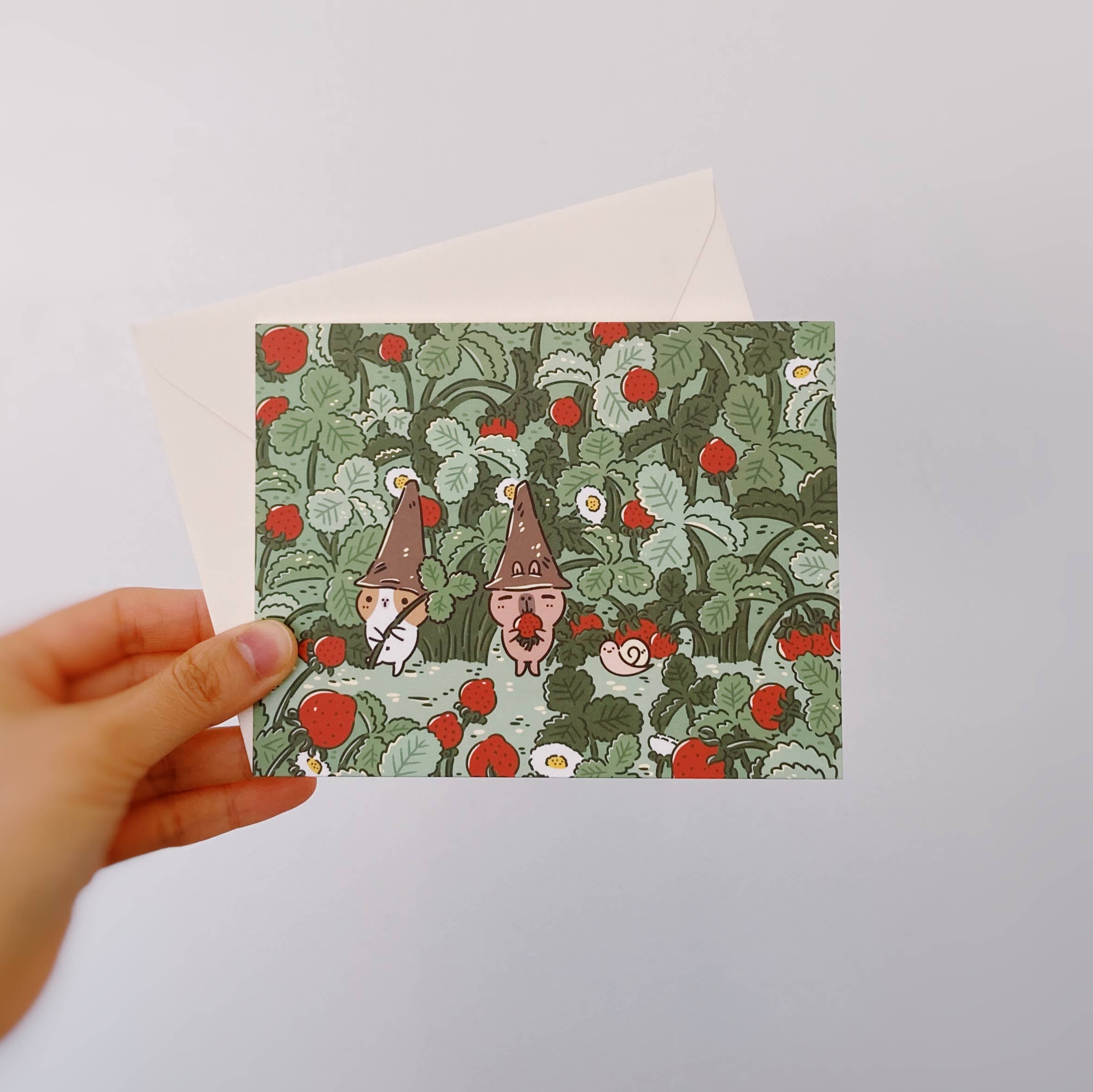 strawberry season with bubu & moonch card - Default