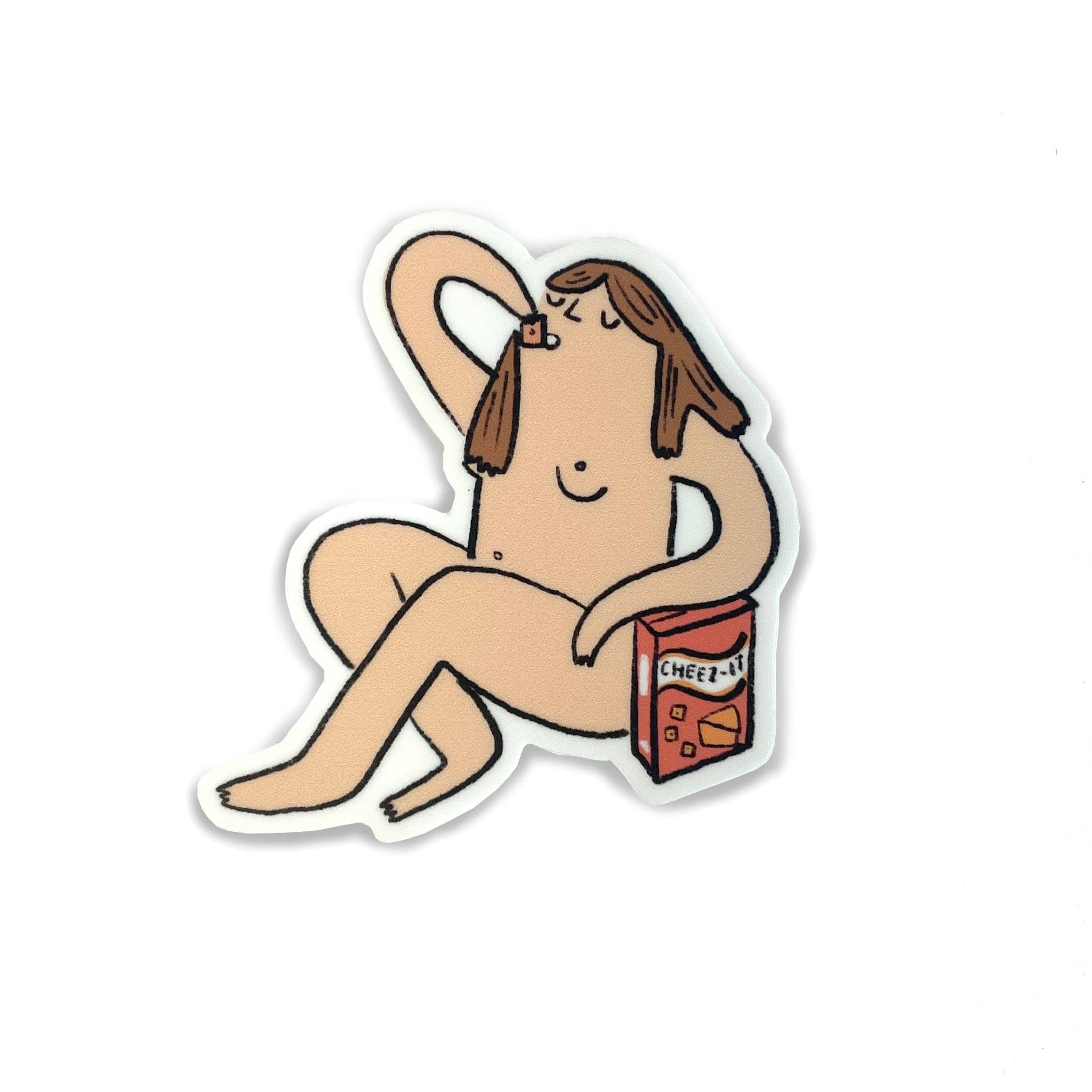 i luv cheez-itz sticker - Regular