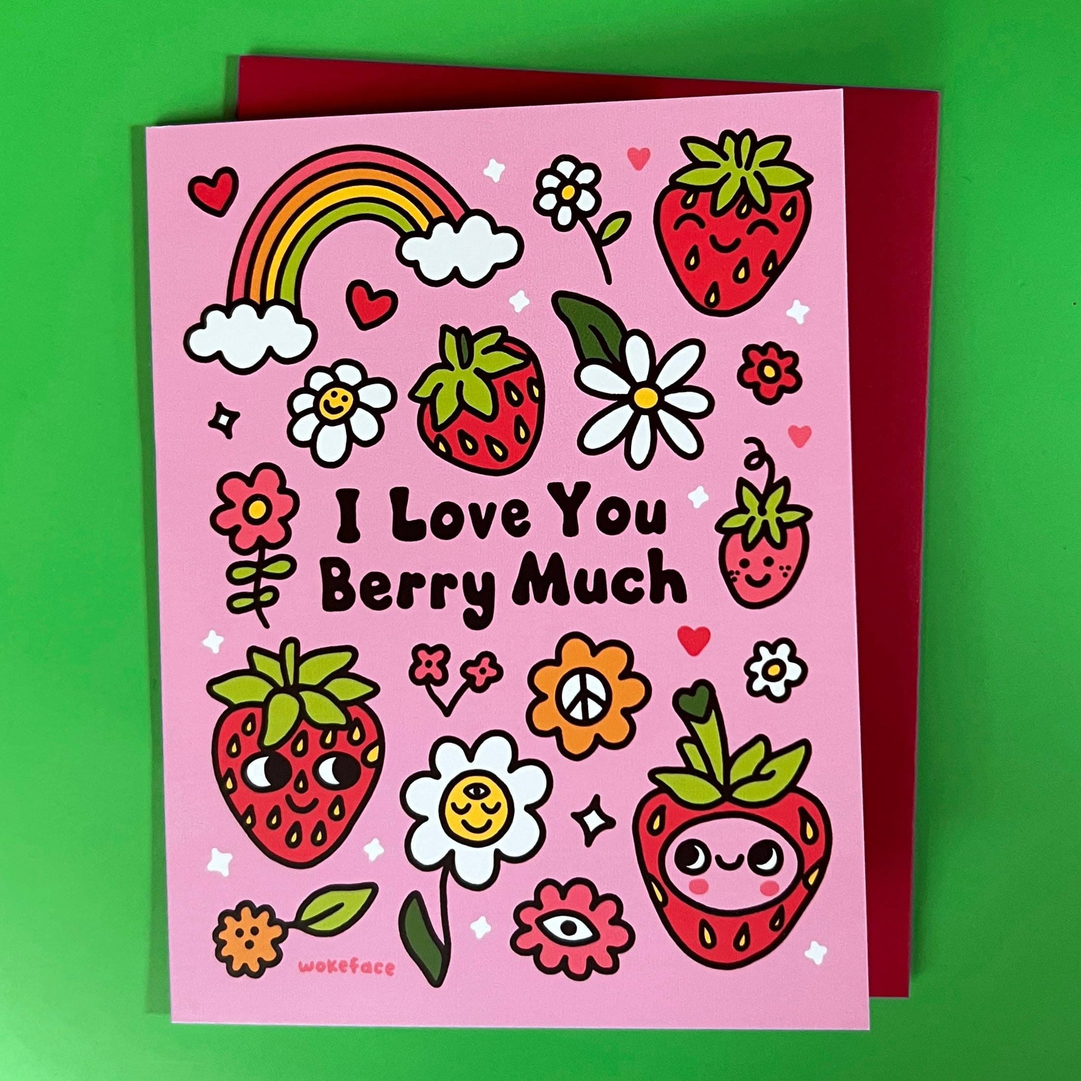 i love you berry much card - Regular