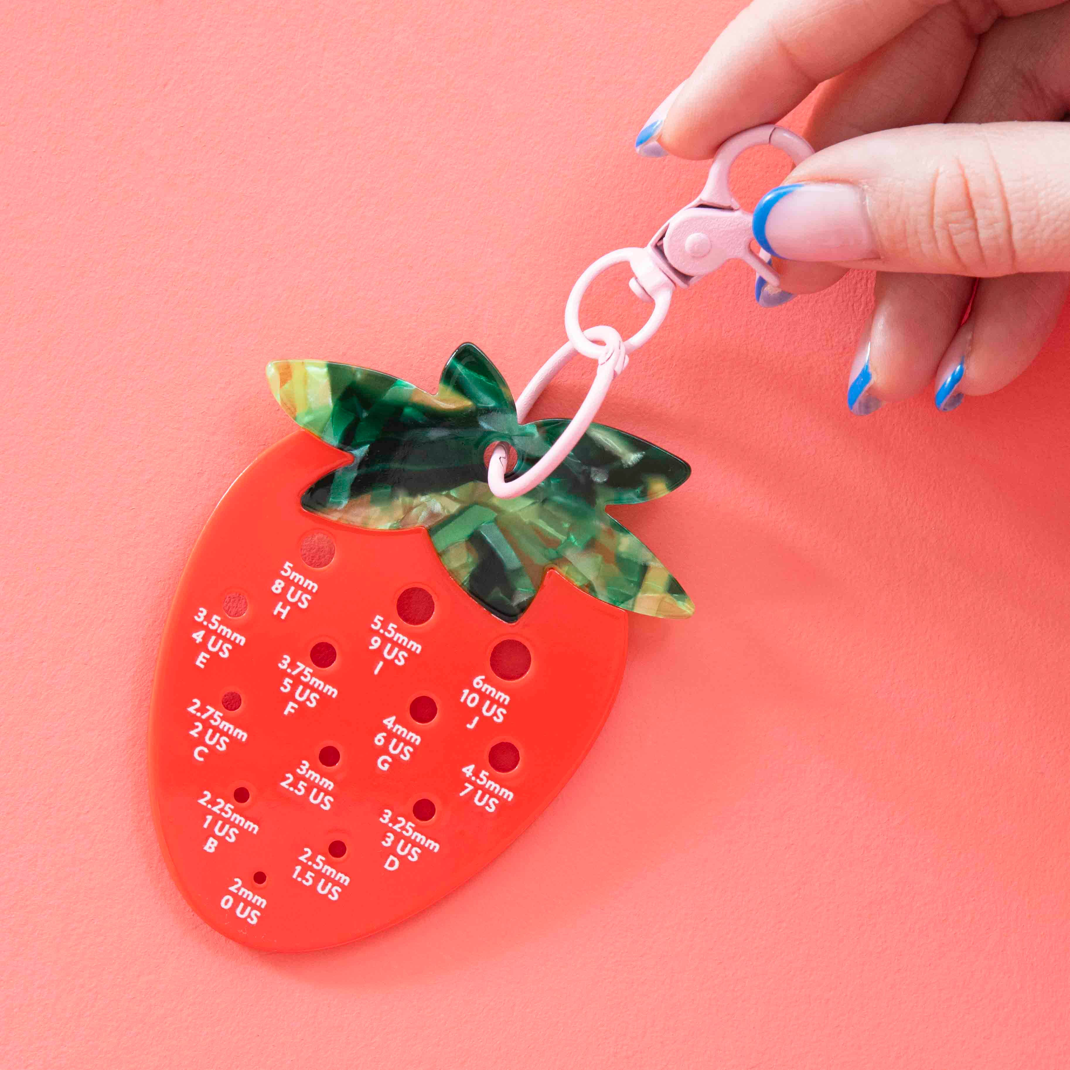 strawberry needle gauge charm - Regular