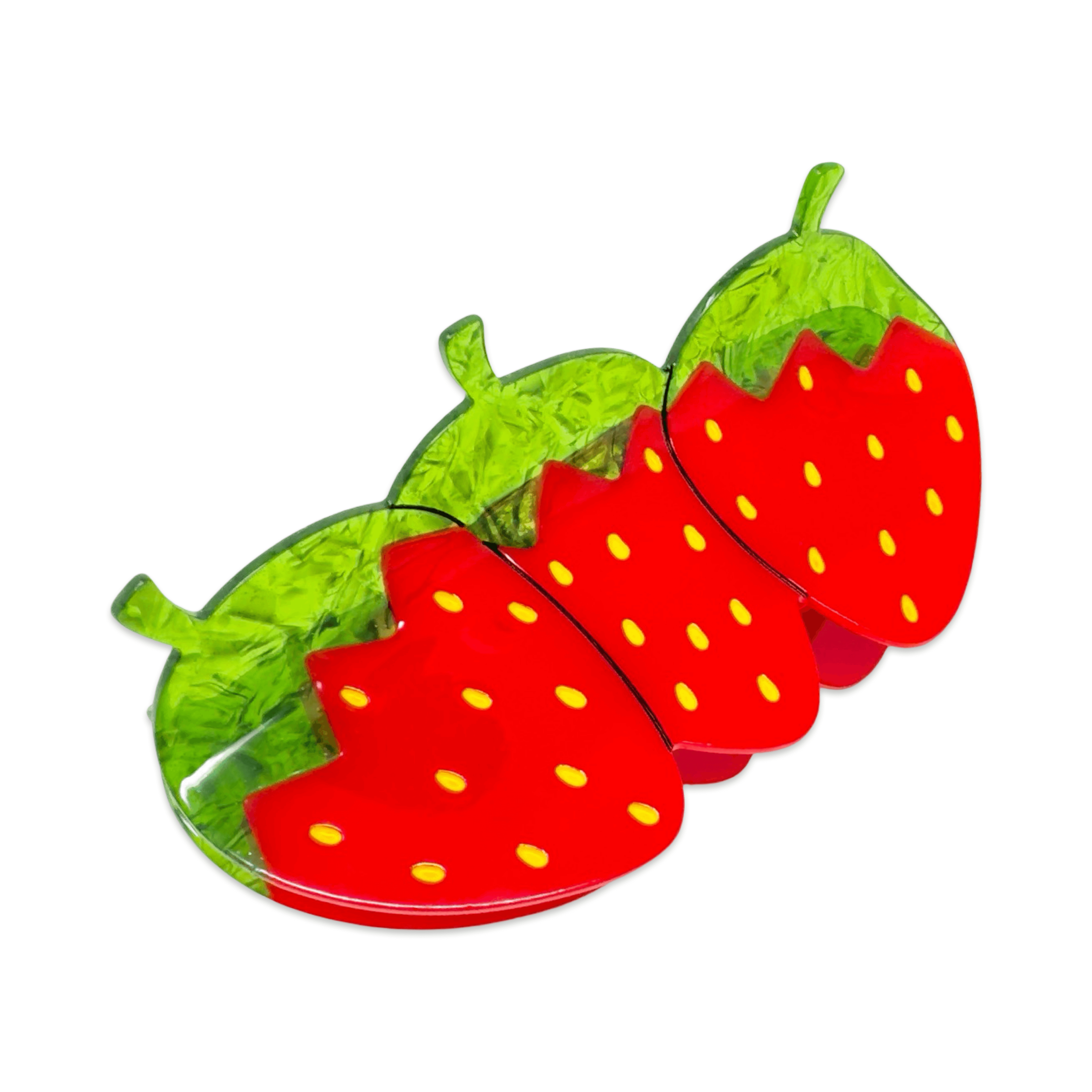 MEGA red strawberry hair claw clip - Regular
