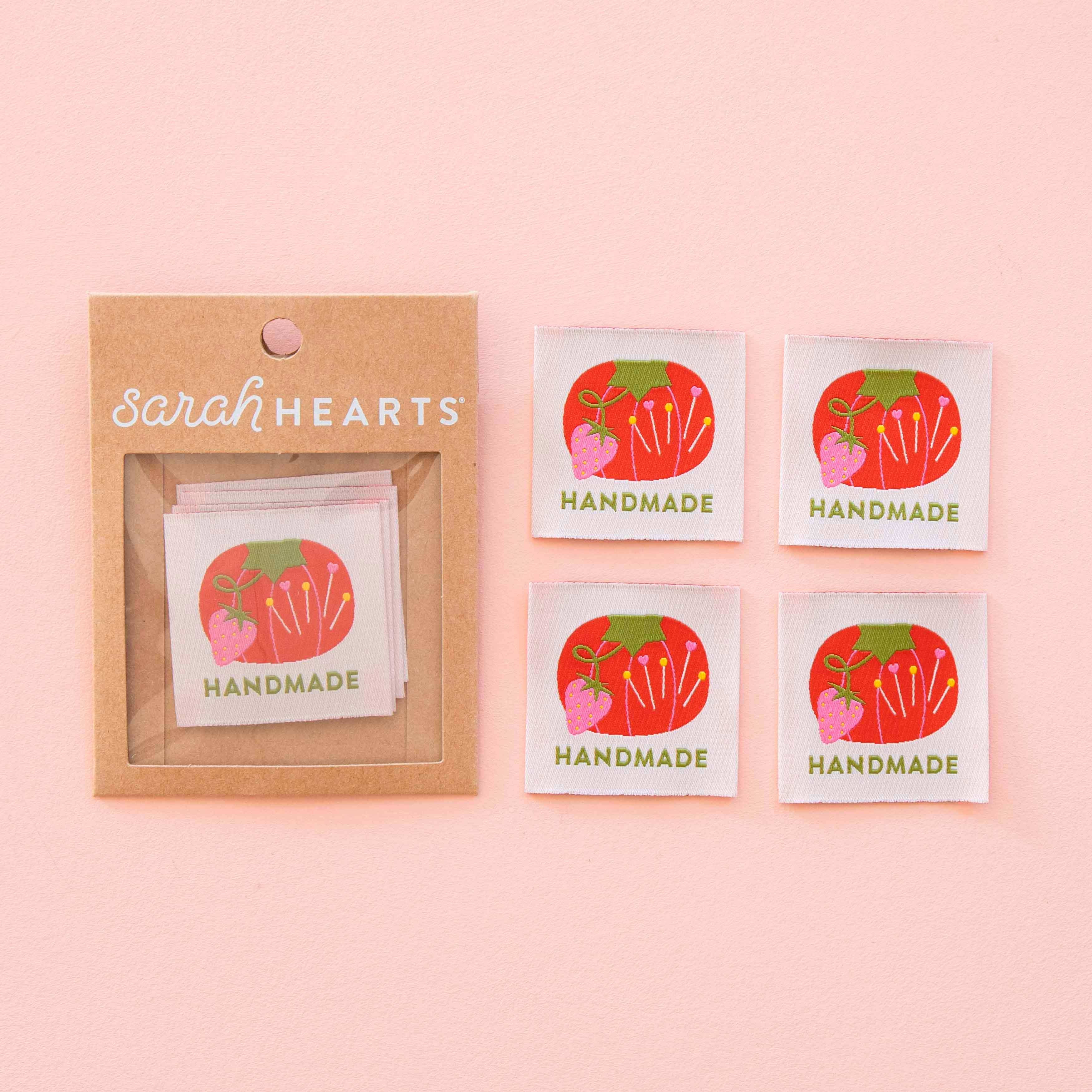woven tomato pin cushion sewing labels - Regular